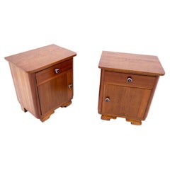 Pair of Art Deco bedside tables, Poland, 1950s. After renovation