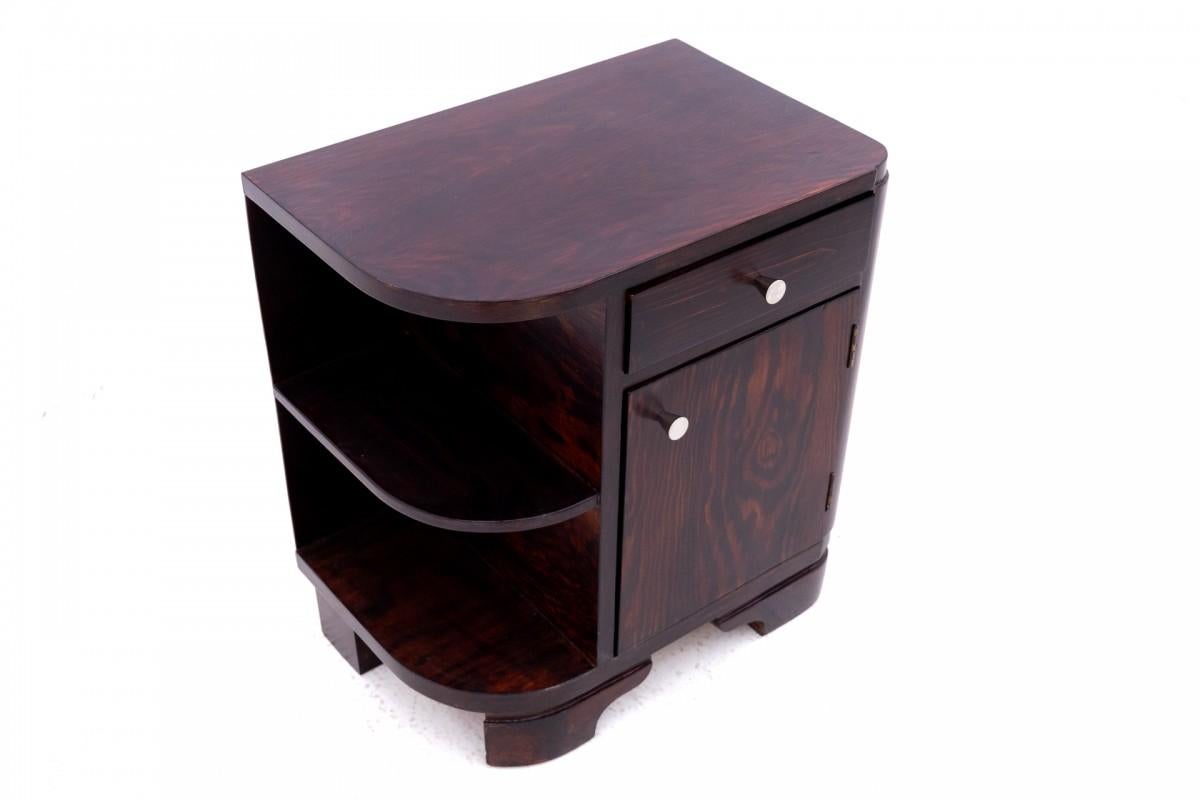 Pair of Art Deco bedside tables, Poland, 1950s. In Good Condition In Chorzów, PL