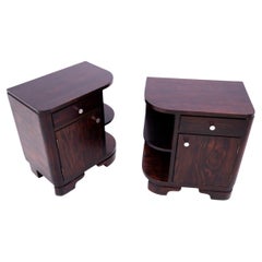 Pair of Art Deco bedside tables, Poland, 1950s.