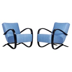 Coppia di poltrone in faggio Art Déco della Cecoslovacchia di Jindřich Halabala