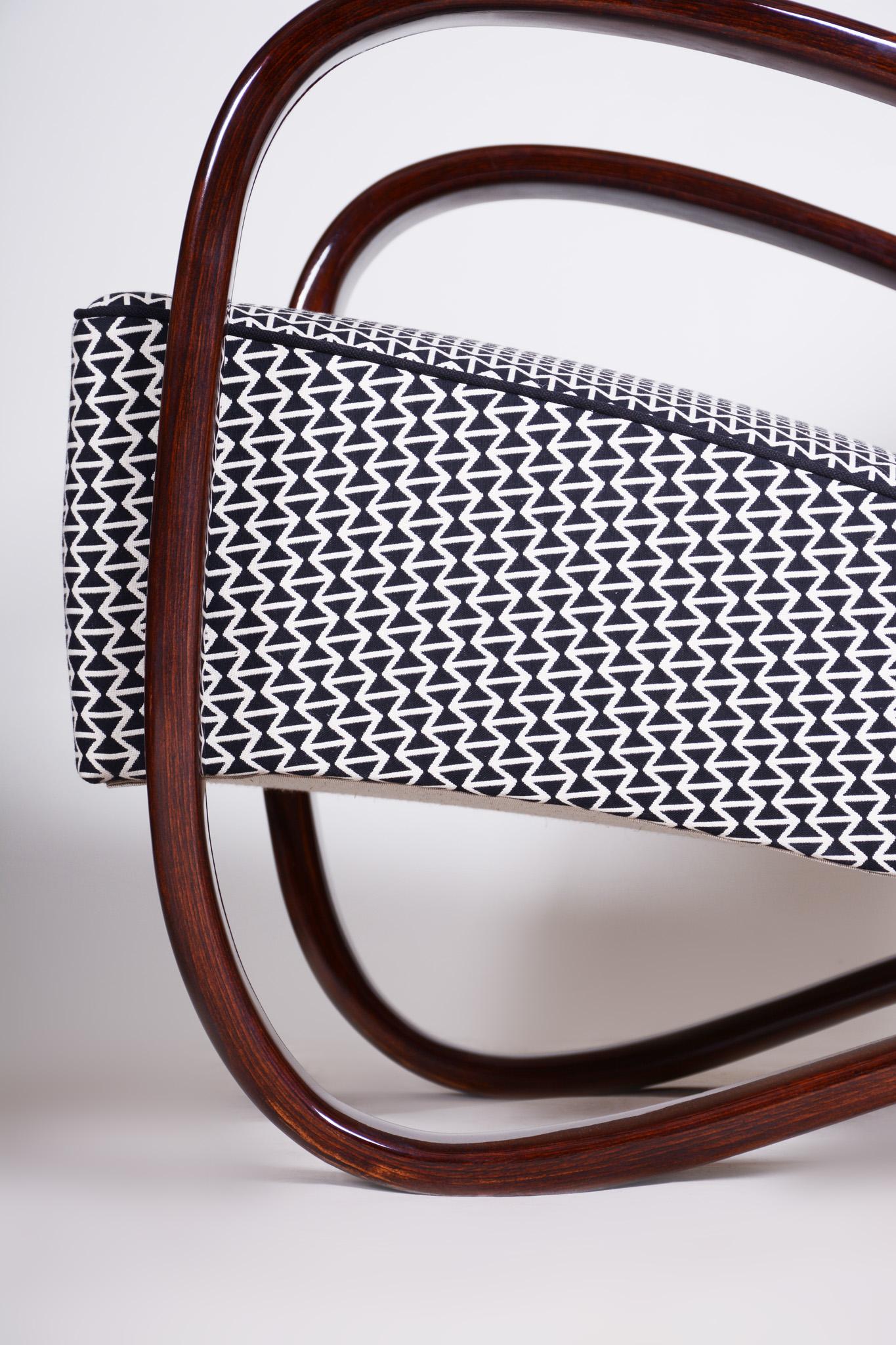 Paar Art-Déco-Sessel aus Buche H-269 Tschechoslowakei, Jindrich Halabala, 1930er Jahre im Angebot 6