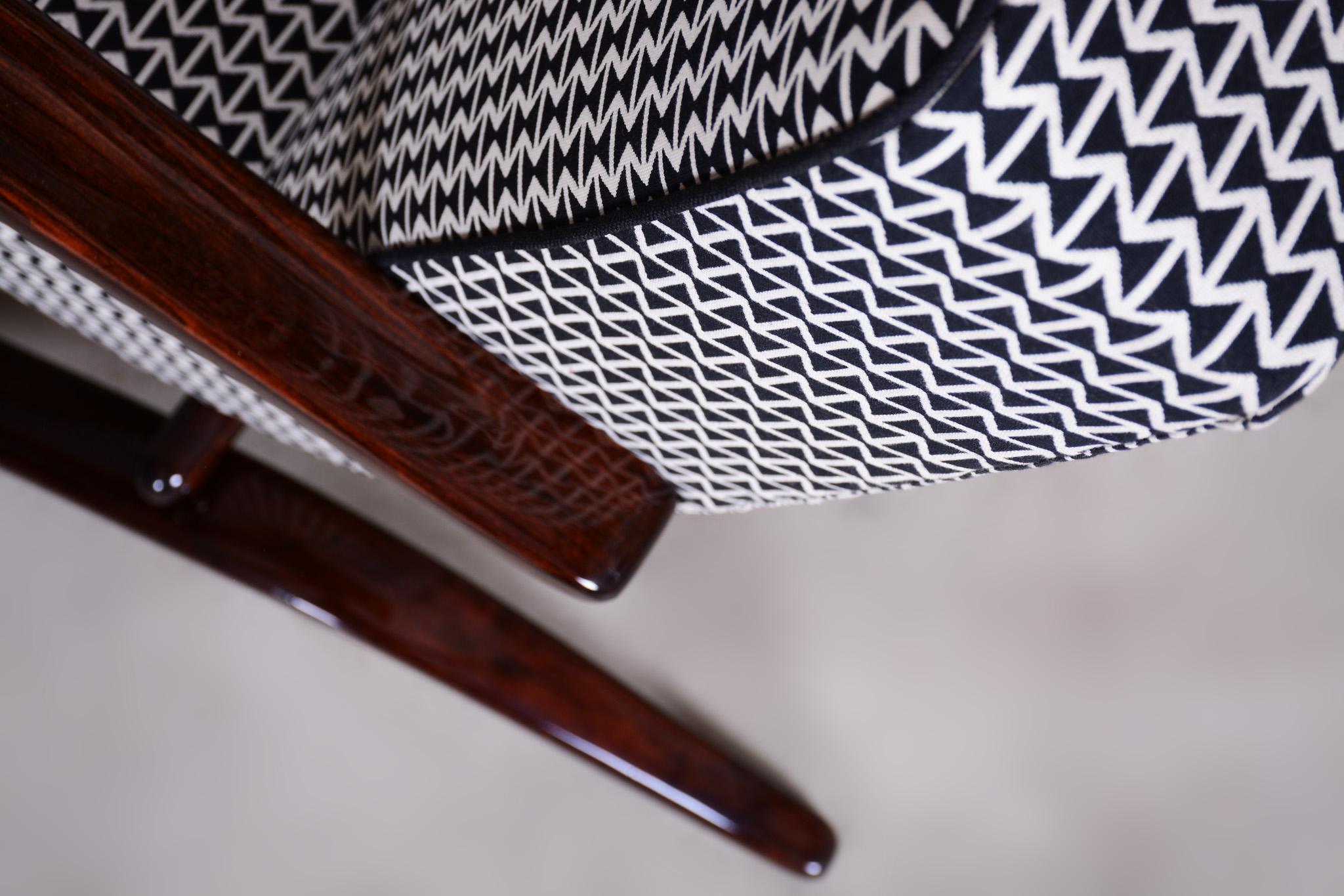 Paar Art-Déco-Sessel aus Buche H-269 Tschechoslowakei, Jindrich Halabala, 1930er Jahre im Angebot 8