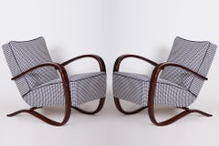 Pair of Art Deco Beech Armchairs H-269 Czechoslovakia, Jindrich Halabala, 1930s