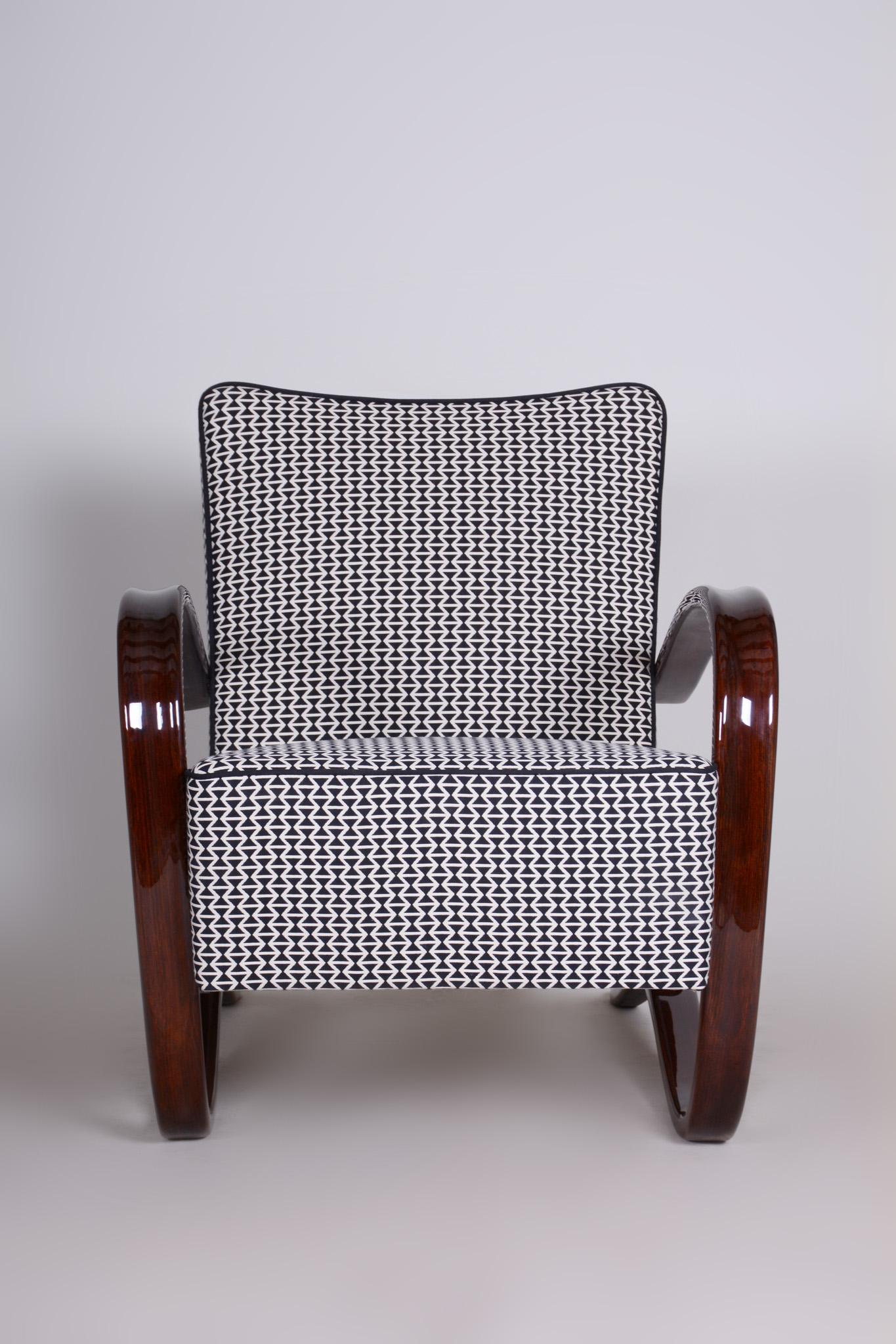 Paar Art-Déco-Sessel aus Buche H-269 Tschechoslowakei, Jindrich Halabala, 1930er Jahre (Art déco) im Angebot