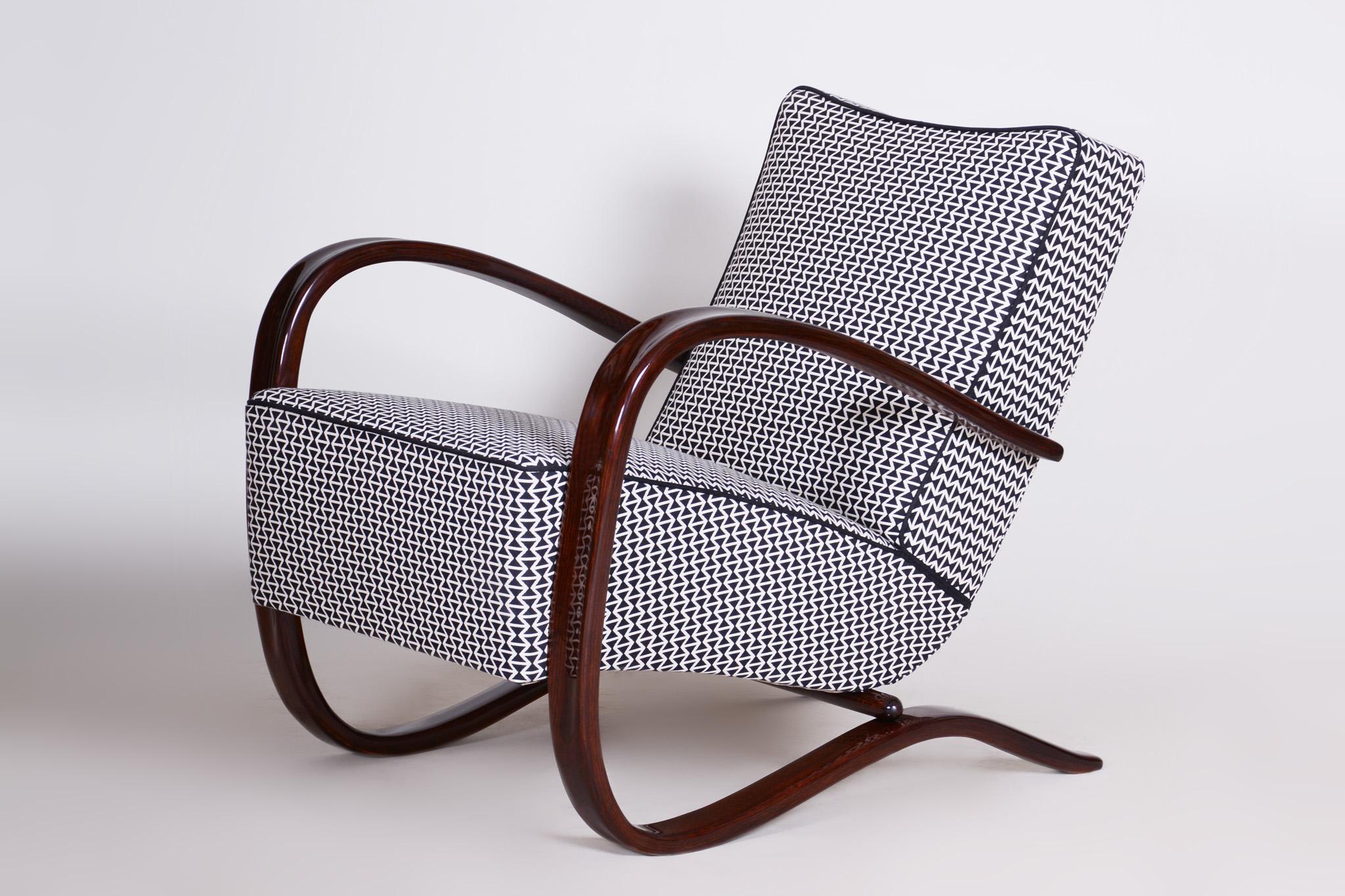 Paar Art-Déco-Sessel aus Buche H-269 Tschechoslowakei, Jindrich Halabala, 1930er Jahre (Tschechisch) im Angebot