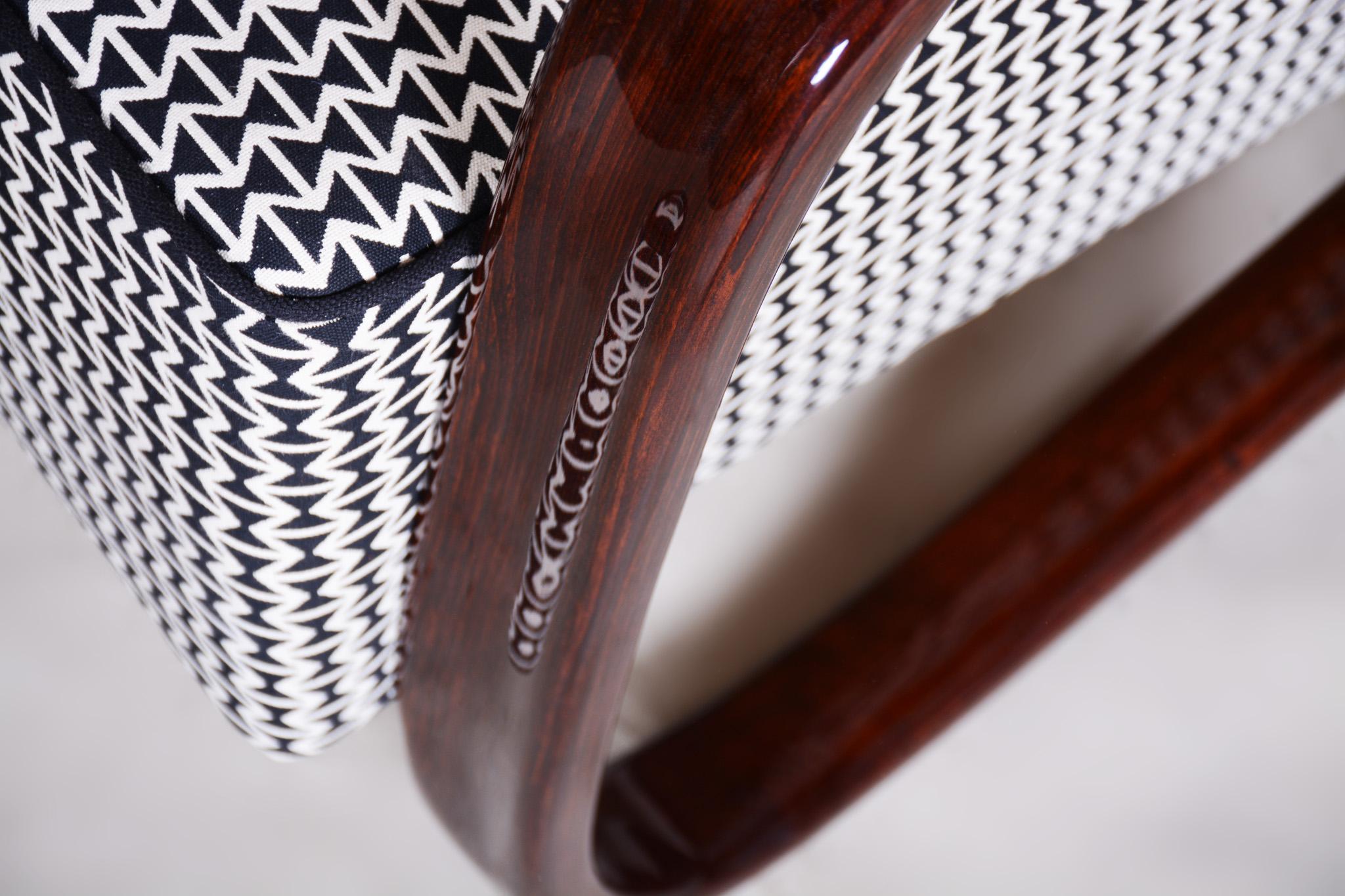 Paar Art-Déco-Sessel aus Buche H-269 Tschechoslowakei, Jindrich Halabala, 1930er Jahre im Angebot 2