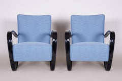 Pair of Art Deco Beech Armchairs from Czechoslovakia by Jindřich Halabala