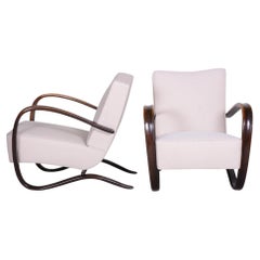 Pair of Art Deco Beech Armchairs H-269 from Czechoslovakia by Jindrich Halabala
