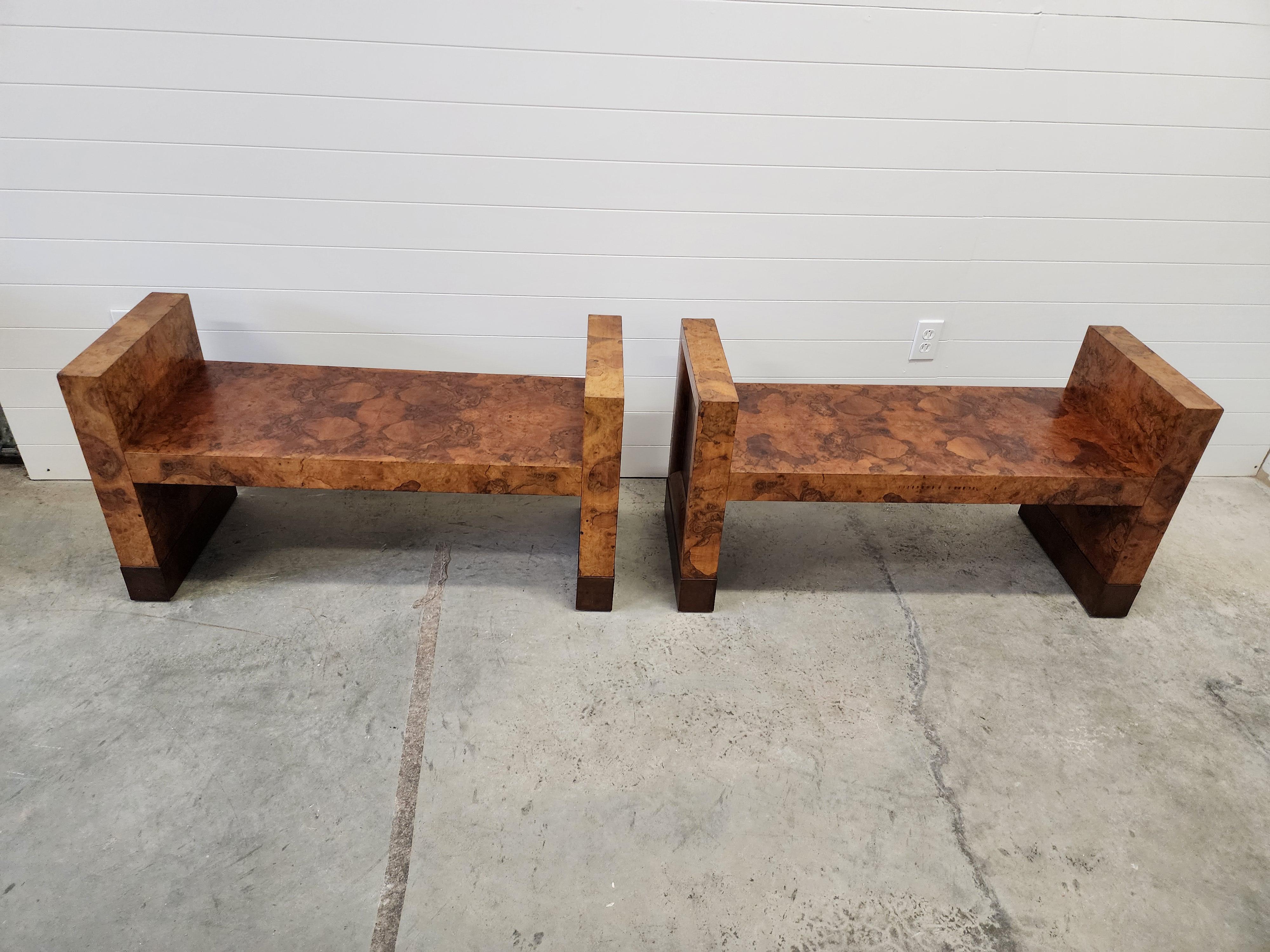 Pair of Art Deco Benches England 1920's  For Sale 10
