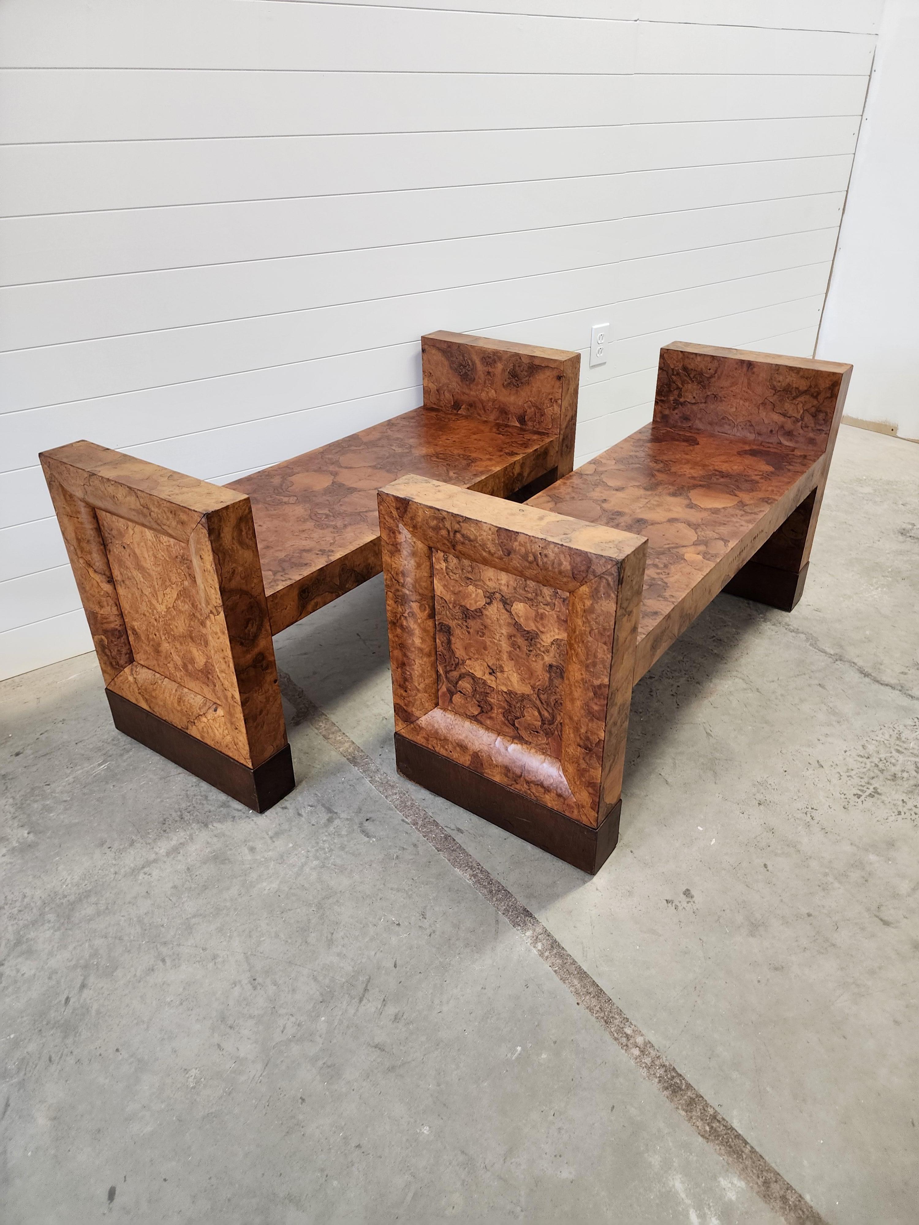 Pair of Art Deco Benches England 1920's  For Sale 11