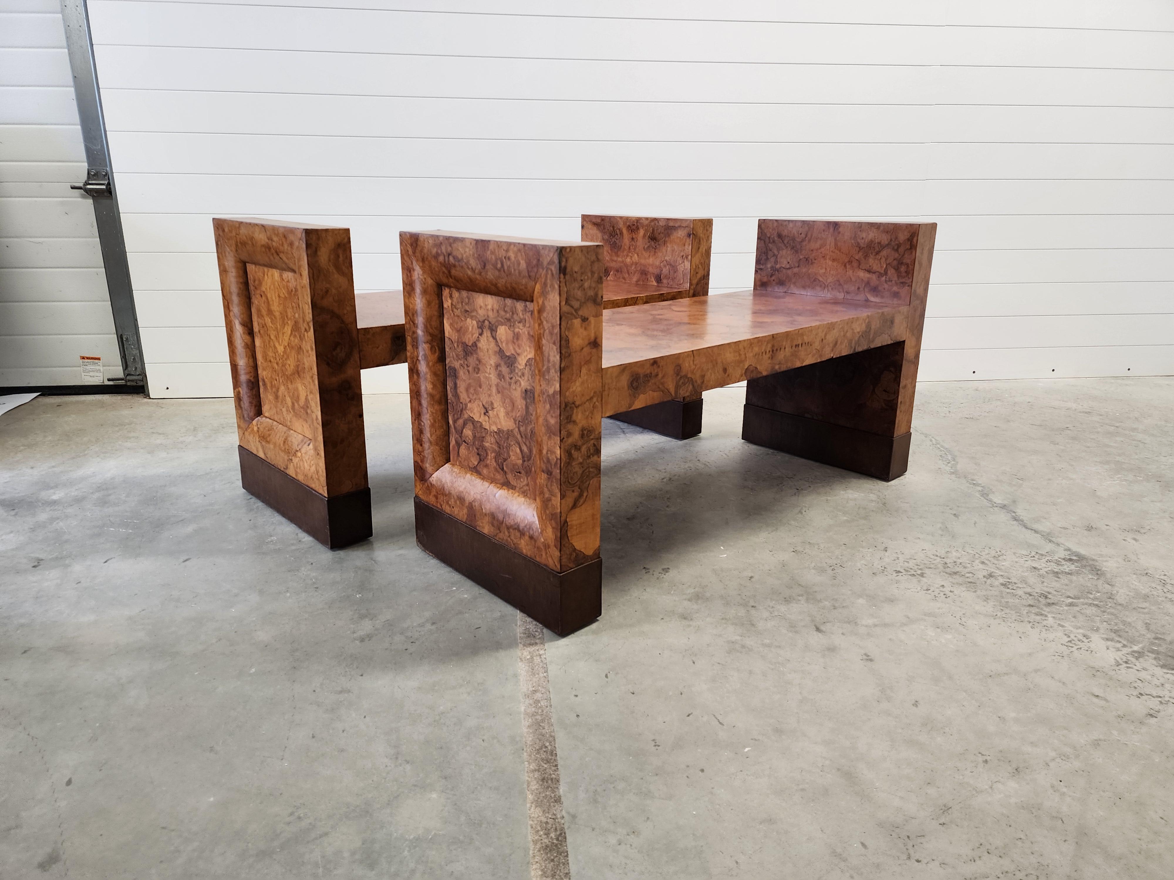 Pair of Art Deco Benches England 1920's  In Good Condition For Sale In Hudson, NY