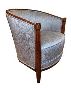 Art Deco Bergères Pair, Walnut Veneer, Elegant Design, Europe, 1925
