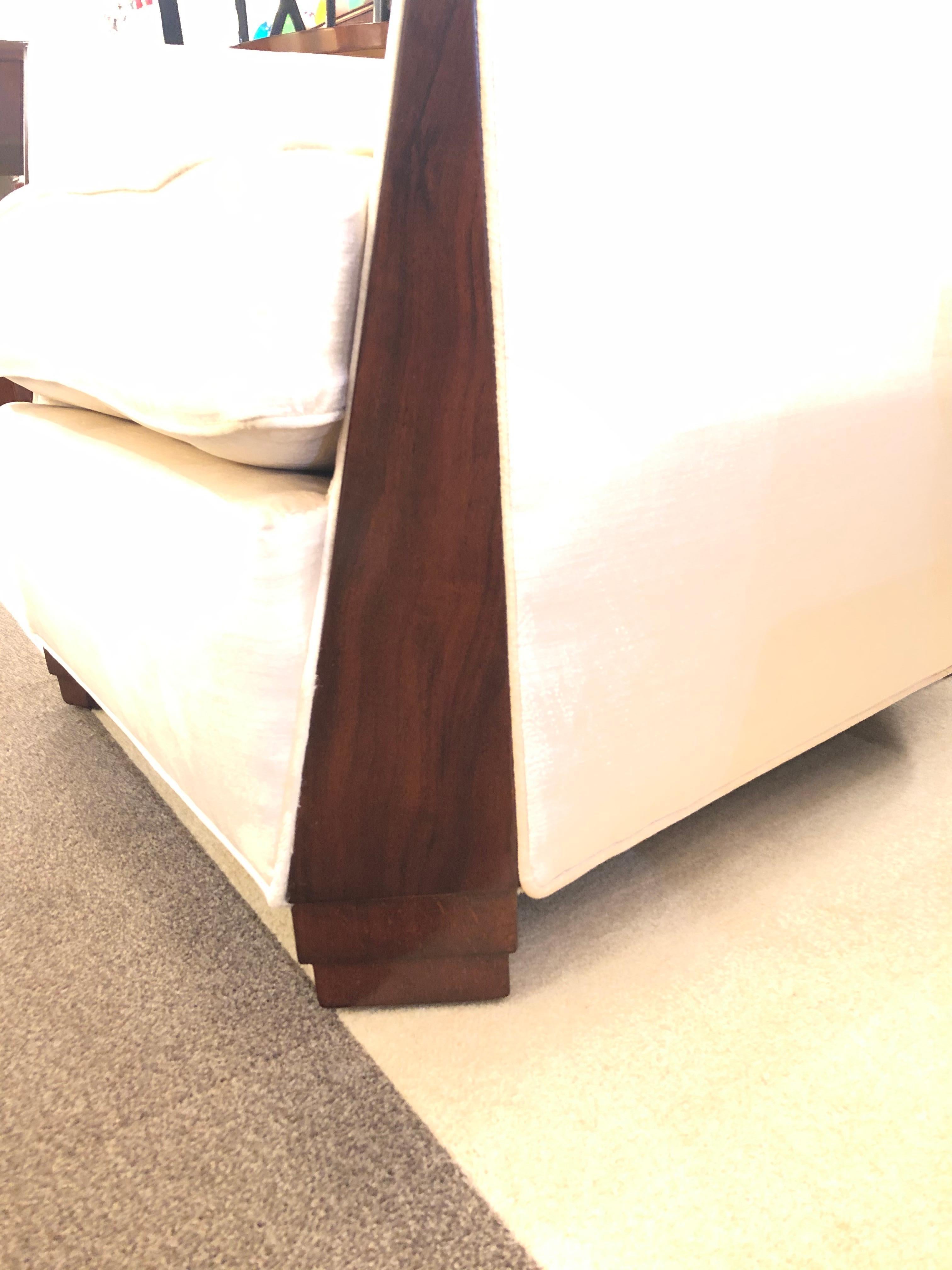 Polished Pair of Art Deco Bergères