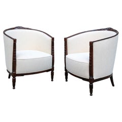 Pair of Art Deco Bergères