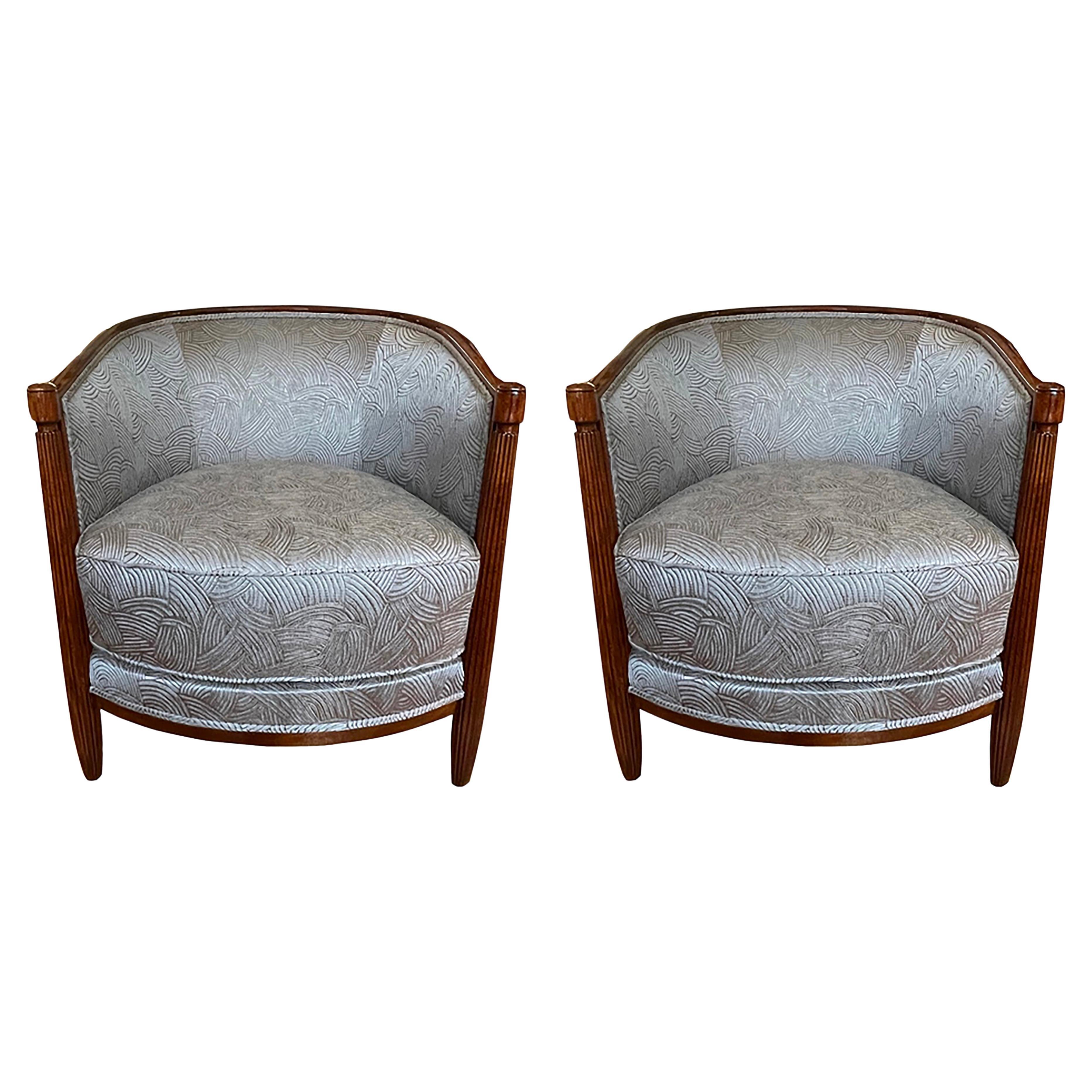 Coppia di bergère Art Déco in vendita