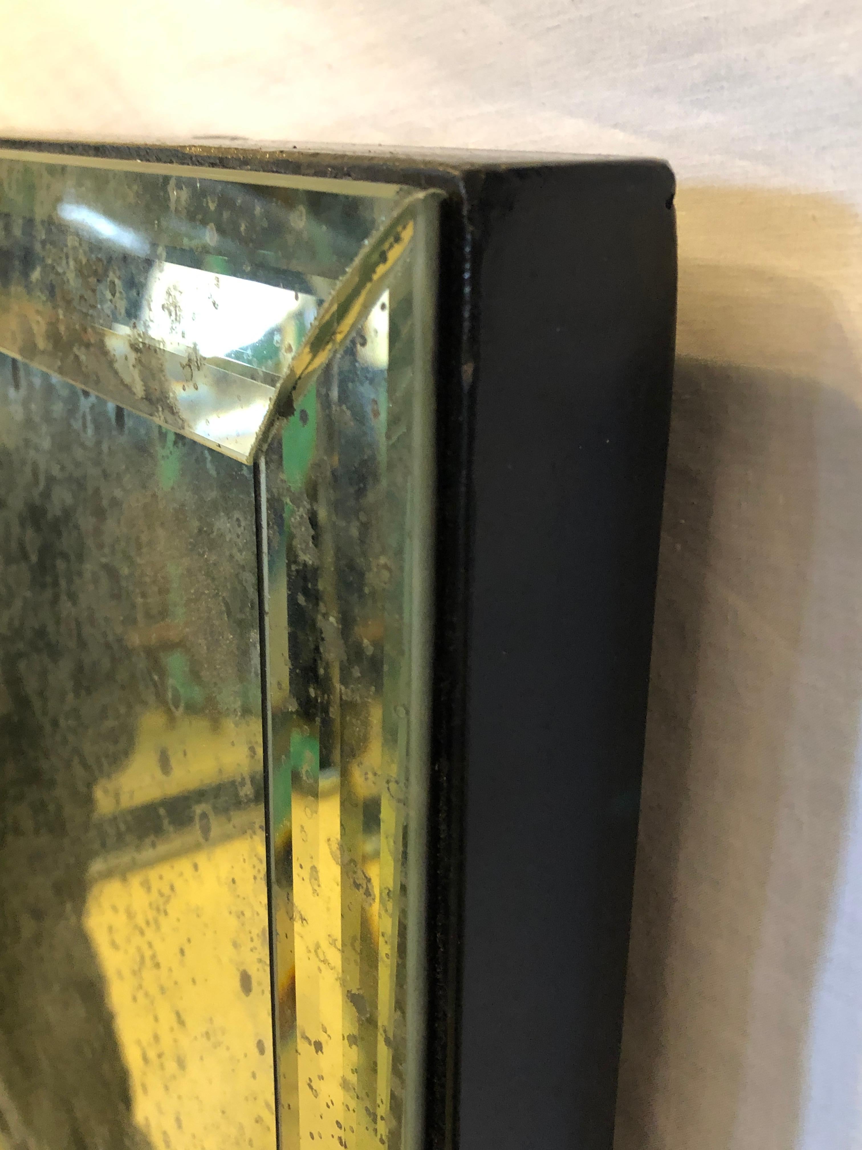 Pair of Art Deco Beveled Console or Wall Mirrors with Engraved Gilt Shell Motif 6