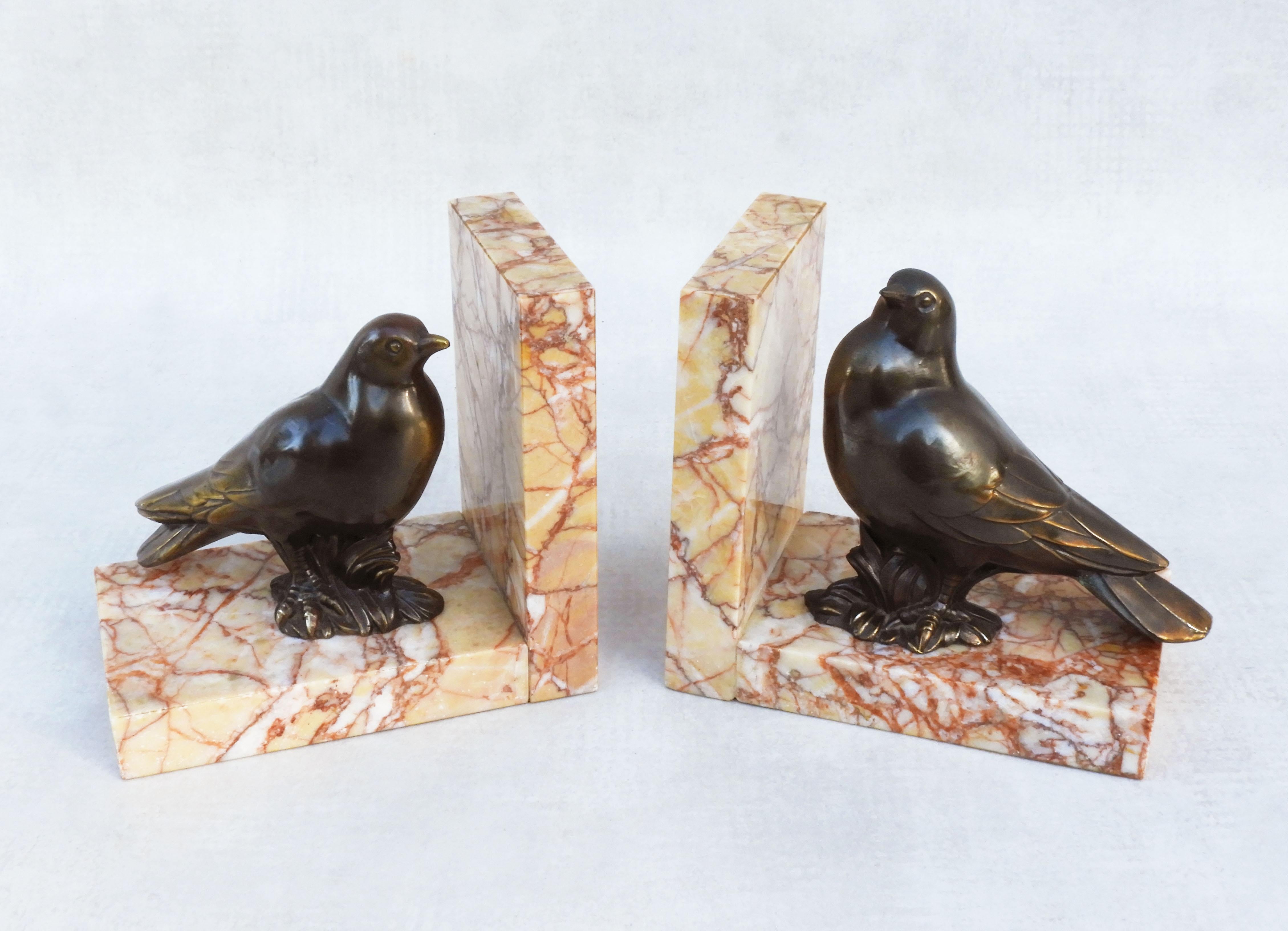 Pair of Art Deco Bird Book Ends C1930s France For Sale 1