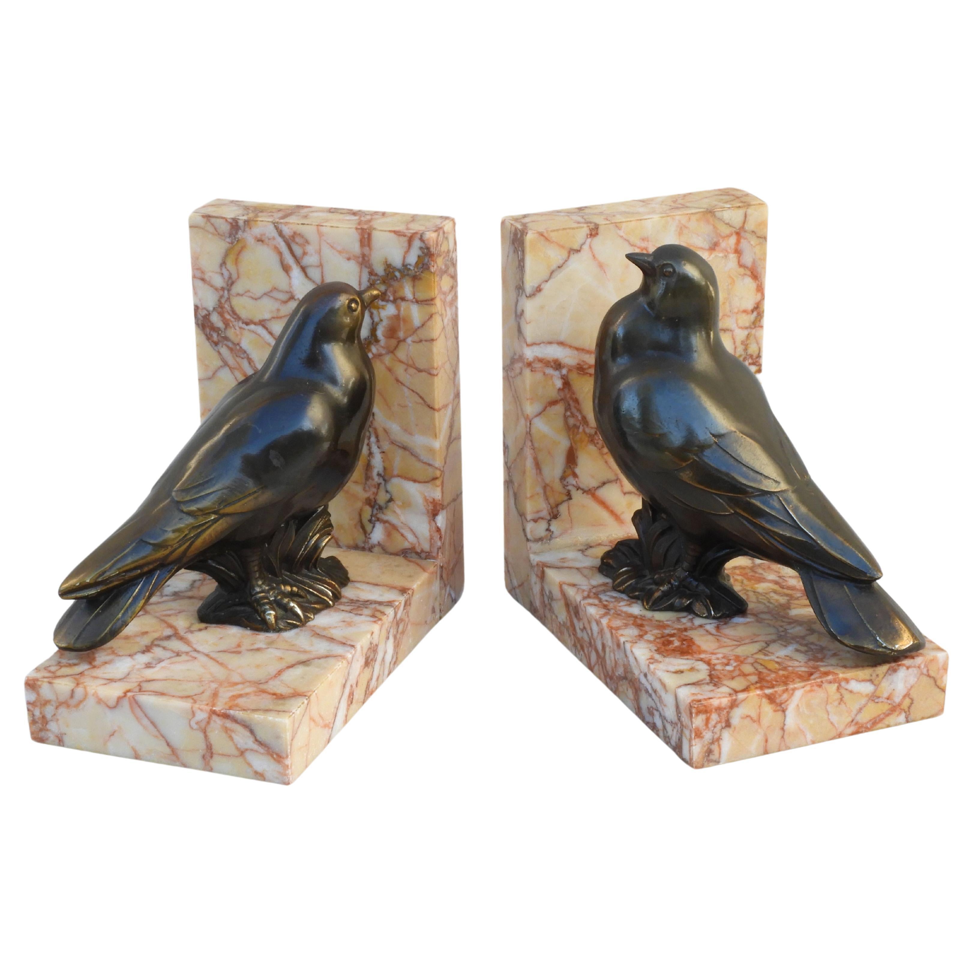 Pair of Art Deco Bird Book Ends C1930s France For Sale