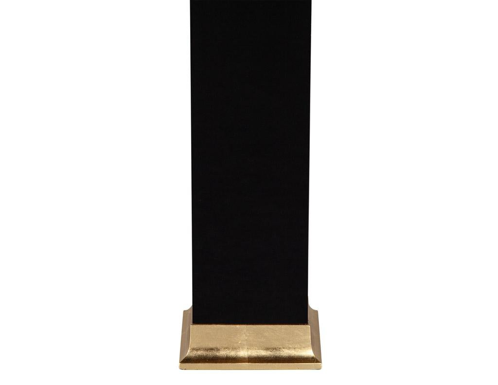 Paar schwarz lackierte Art Deco Pedestal Säulen im Angebot 3
