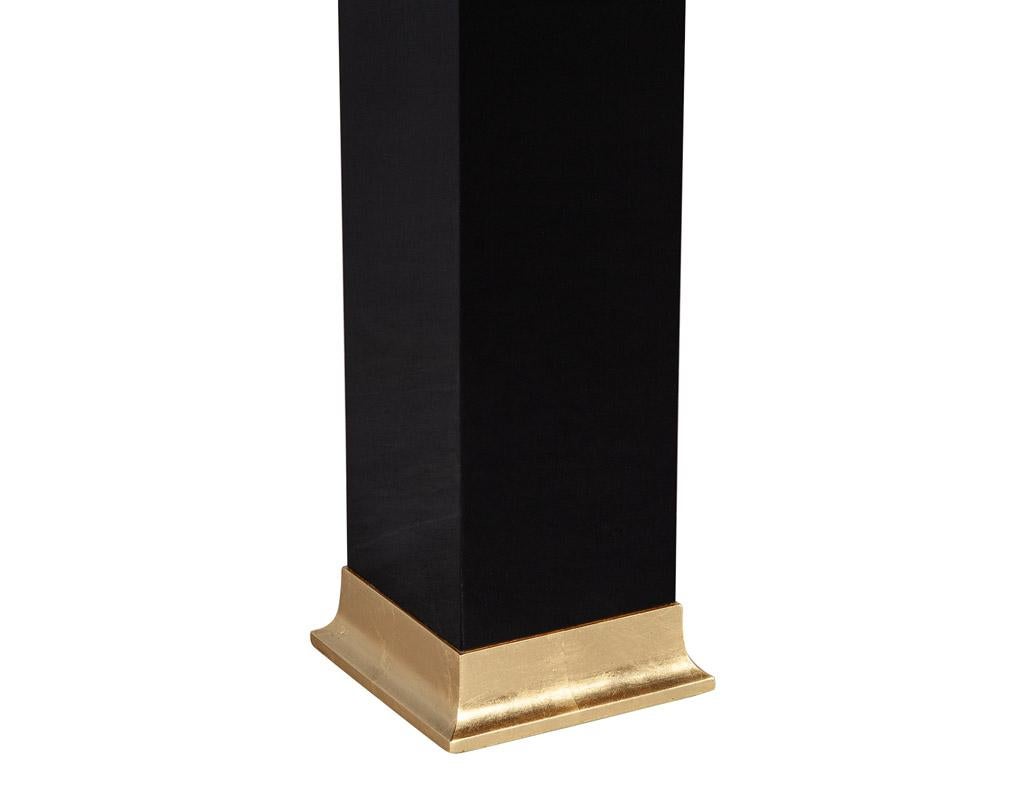 Pair of Art Deco Black Lacquer Pedestal Columns For Sale 7