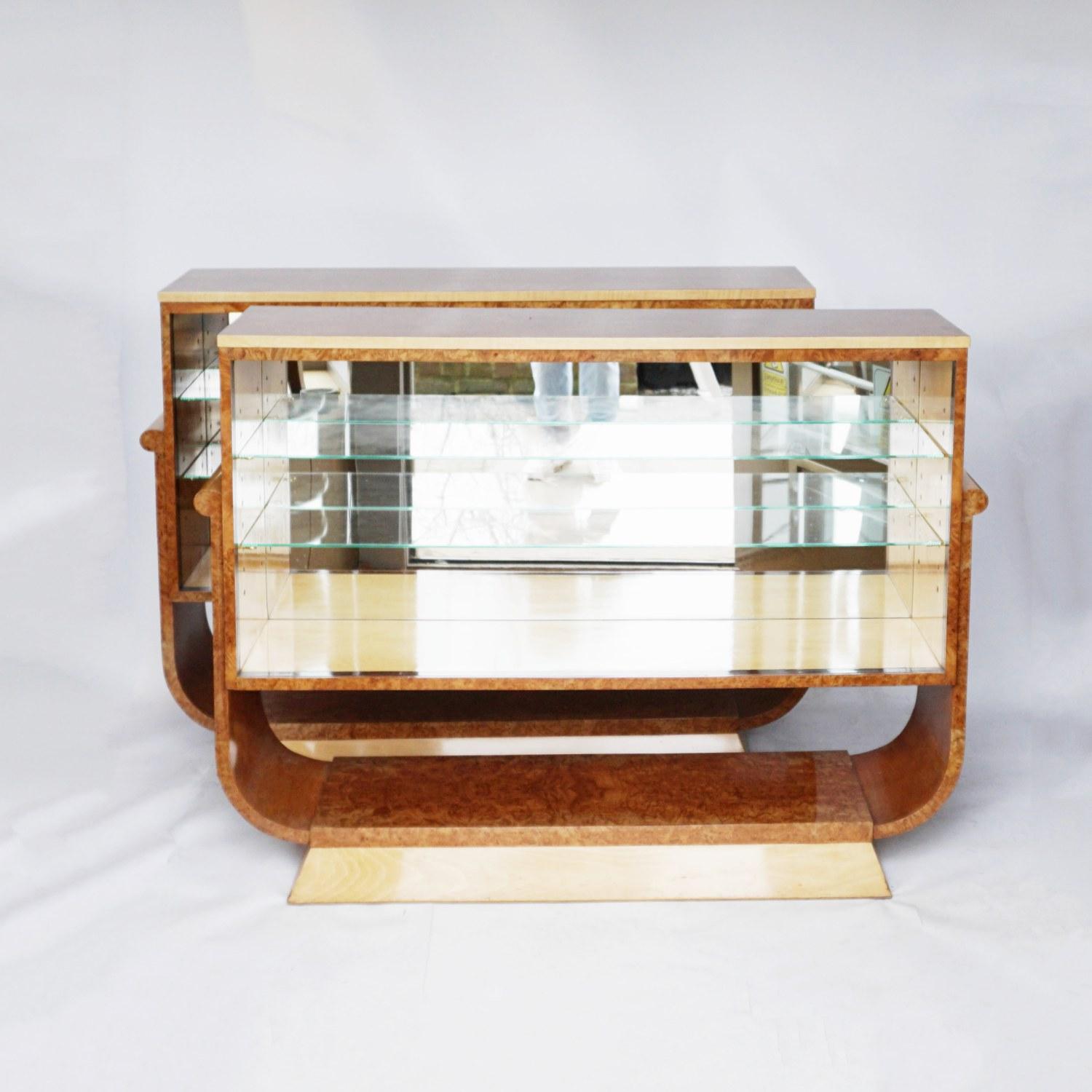 Pair of Art Deco Bookcases by Harry & Lou Epstein Burr Walnut and Satin Birch 4
