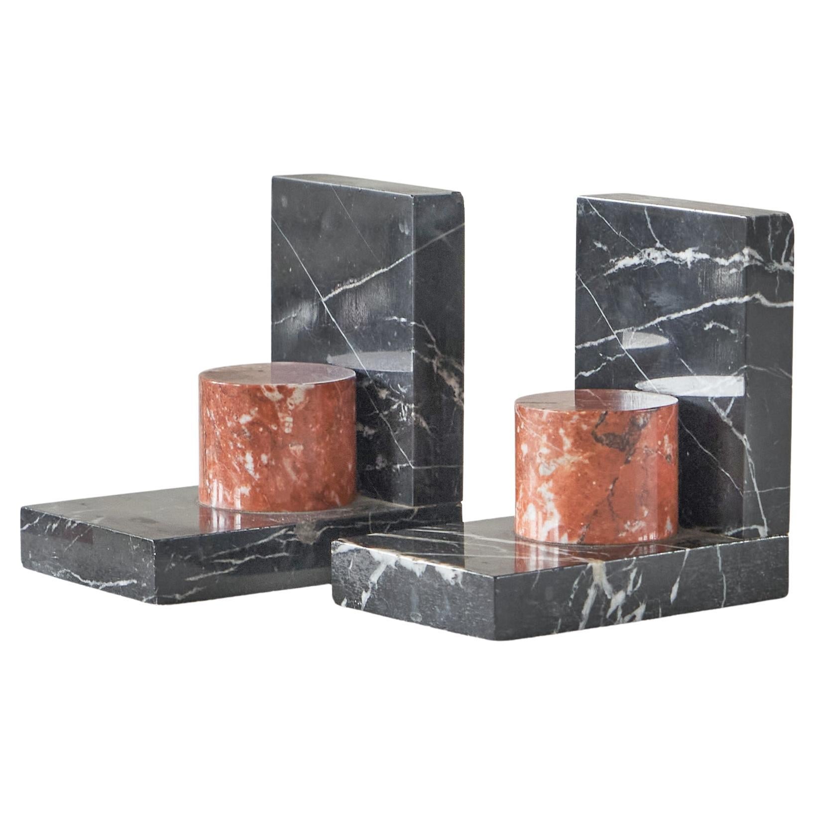 Pair of Art Deco Bookends in Marble 1940s