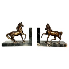 Pair of Art Deco bookends signed M Font