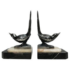 Pair of Art Deco Bookends Signed M. Frecourt