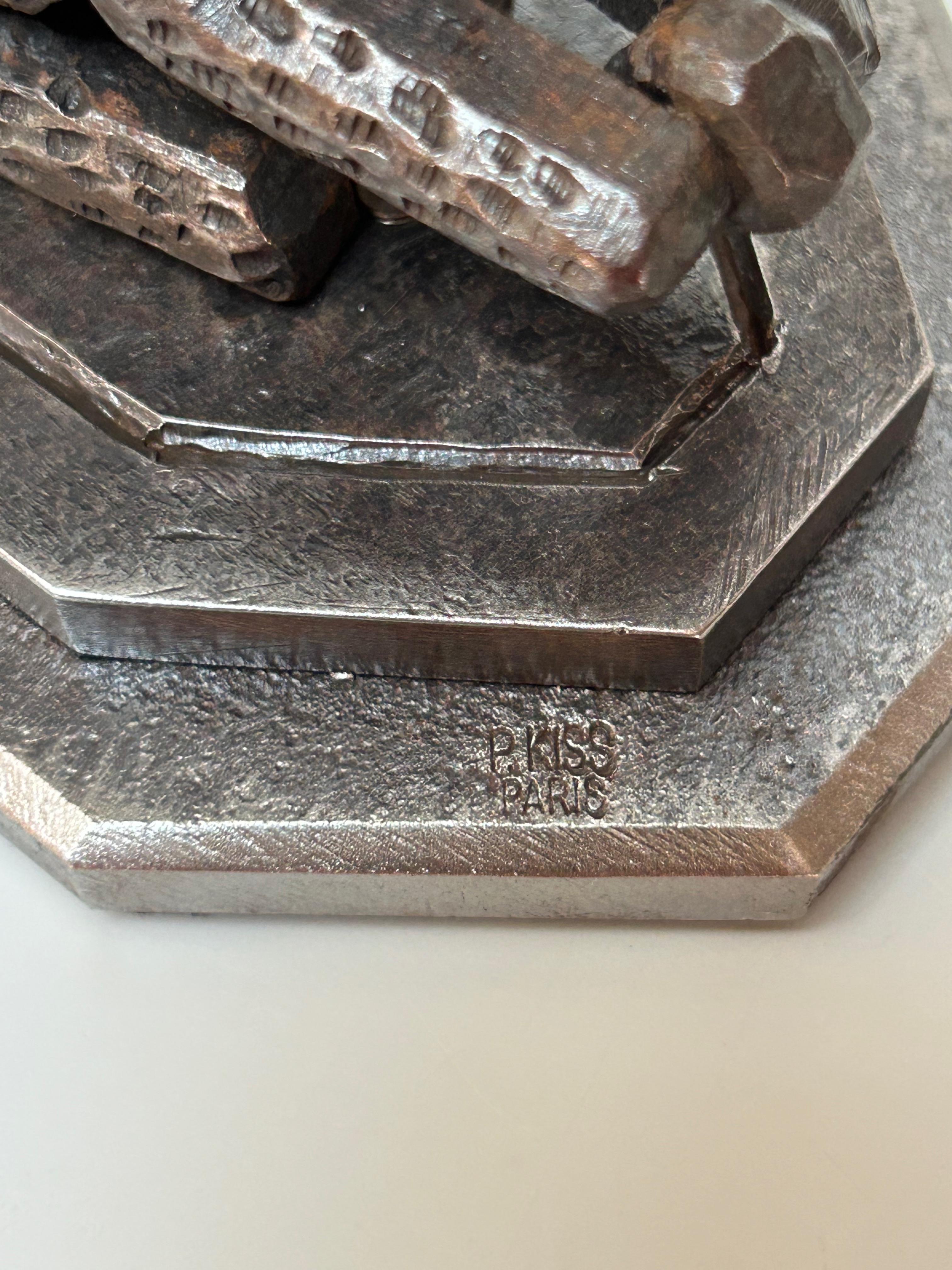 Paar Art Deco Buchstützen Signiert P. Kiss im Angebot 3