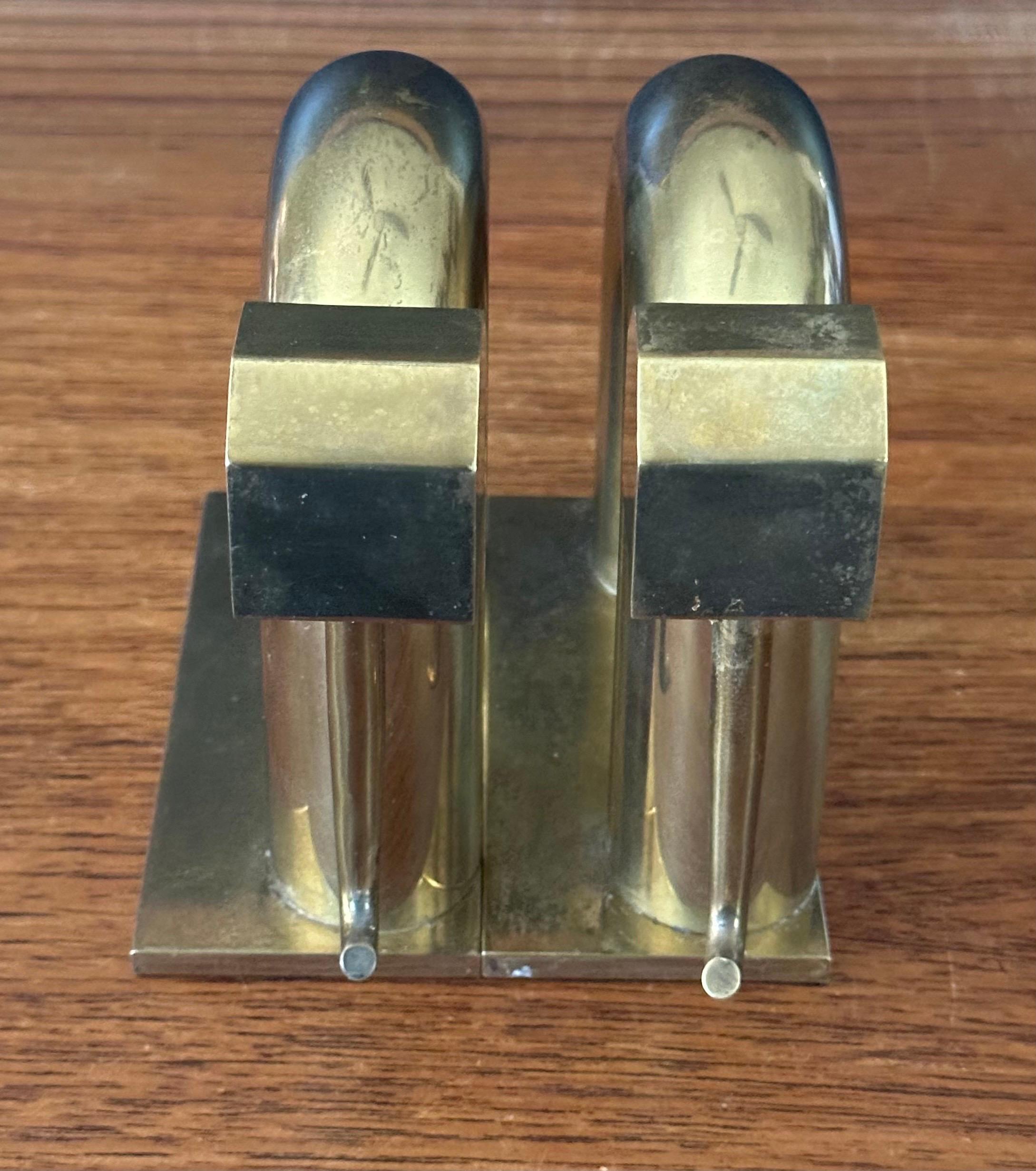 Pair of Art Deco Brass Elephant Bookends by Walter Von Nessen for Chase & Co. 7