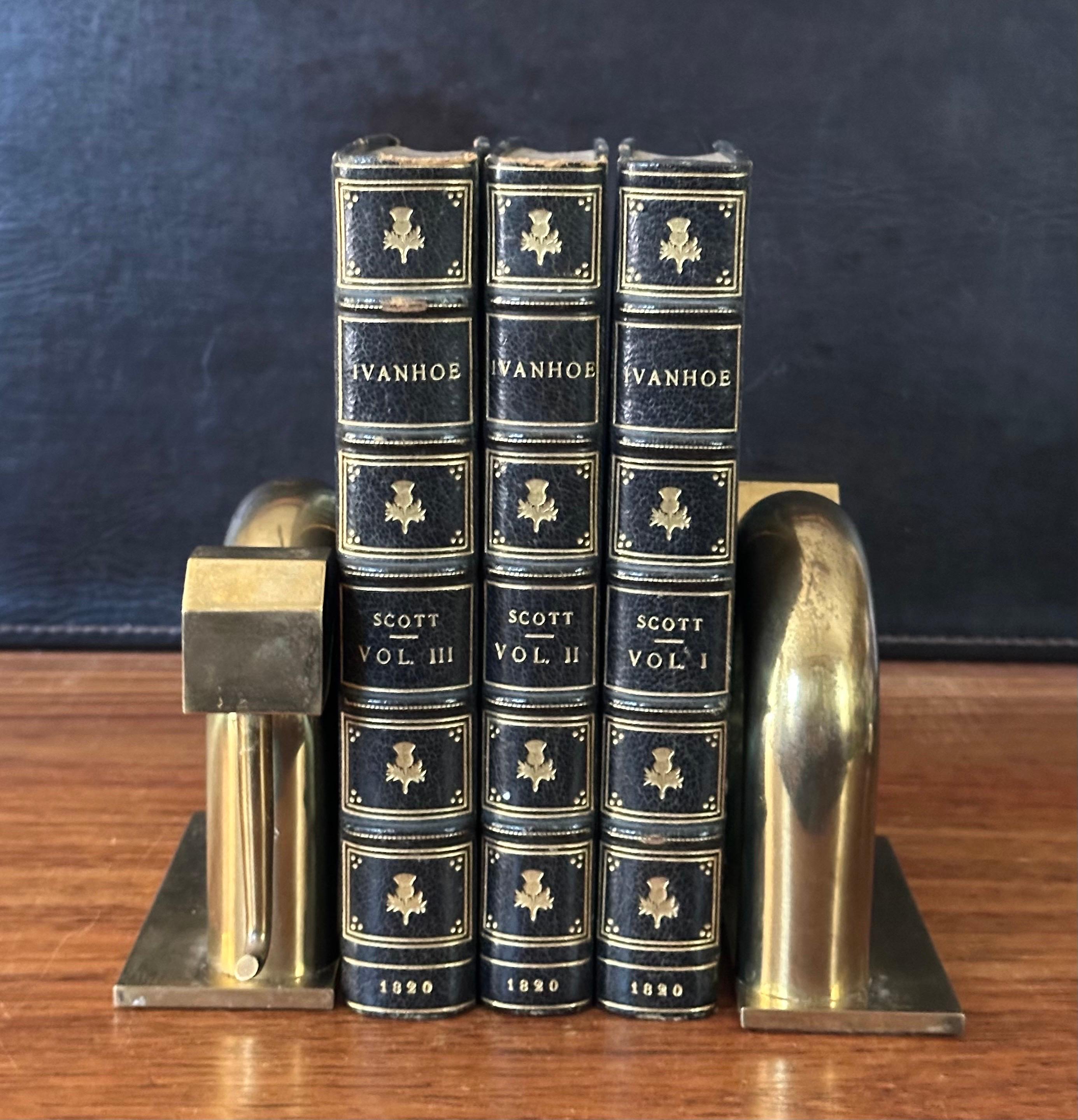 Pair of Art Deco Brass Elephant Bookends by Walter Von Nessen for Chase & Co. 2