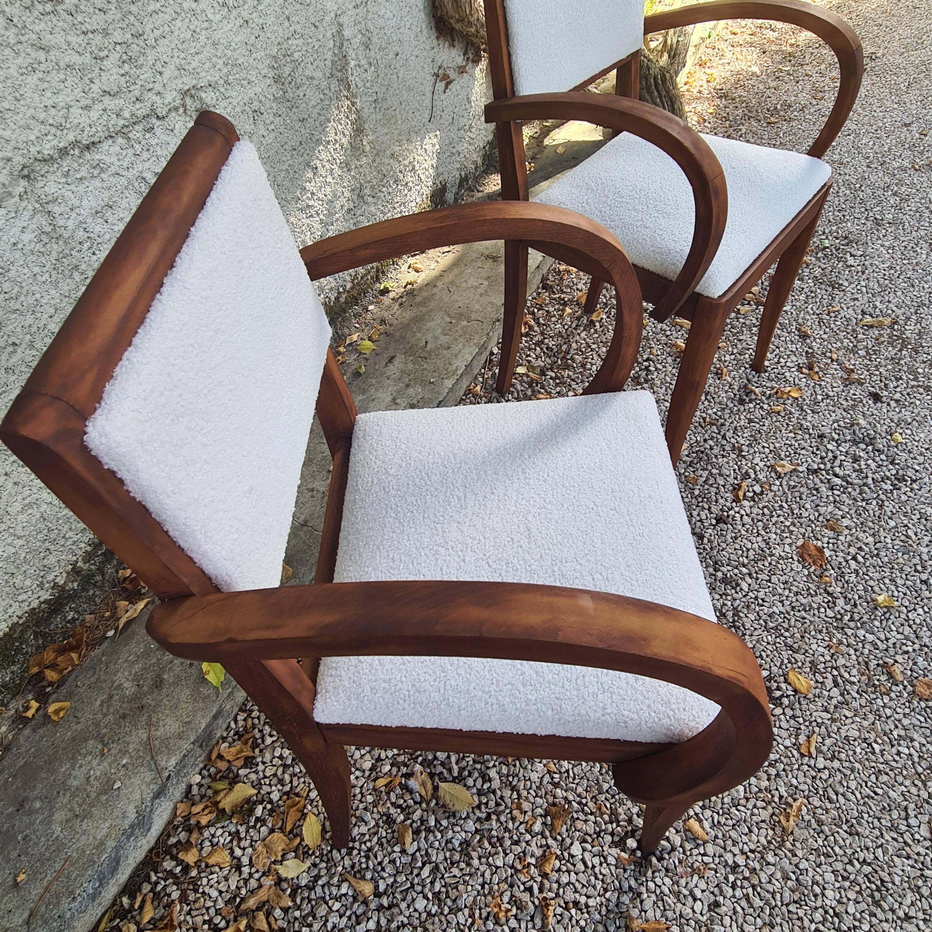 Pair of Art Deco Bridge Armchairs circa 1940-1950 In Good Condition In TARBES, FR