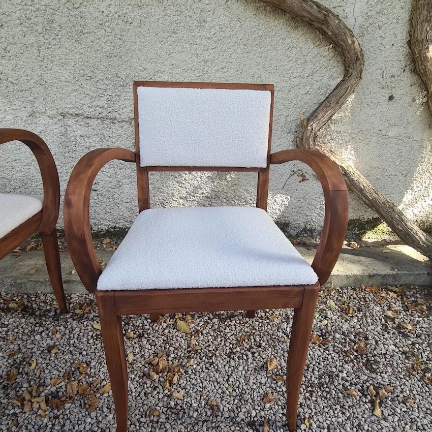 Milieu du XXe siècle Paire de fauteuils bridge Art Déco circa 1940-1950 en vente