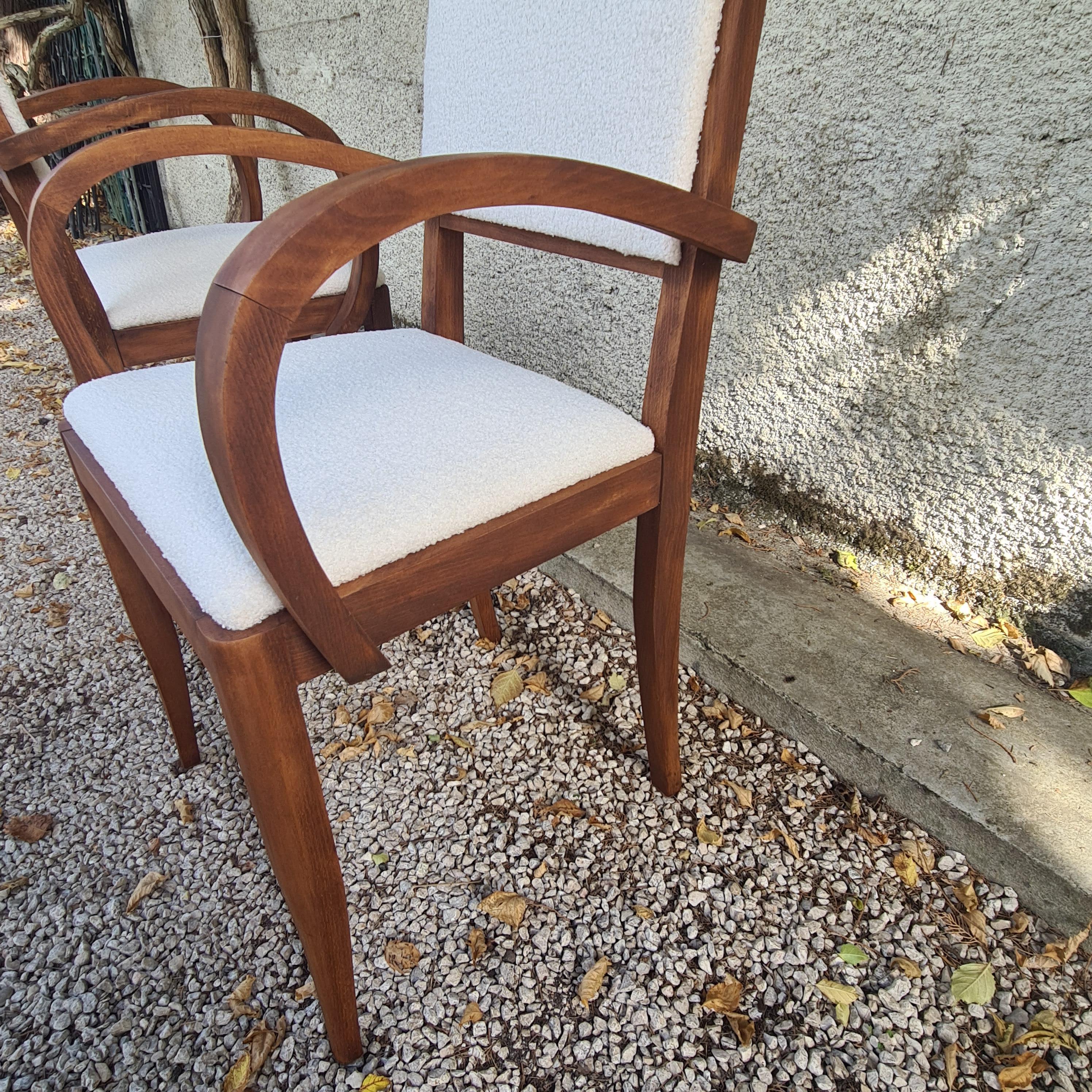 Pair of Art Deco Bridge Armchairs circa 1940-1950 2