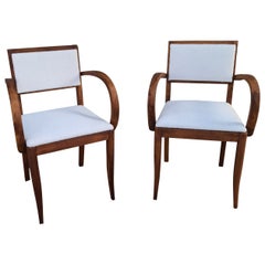 Pair of Art Deco Bridge Armchairs circa 1940-1950