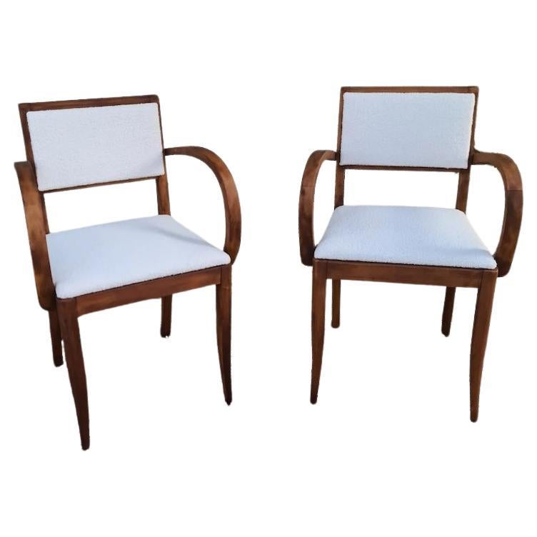 Pair of Art Deco Bridge Armchairs circa 1940-1950