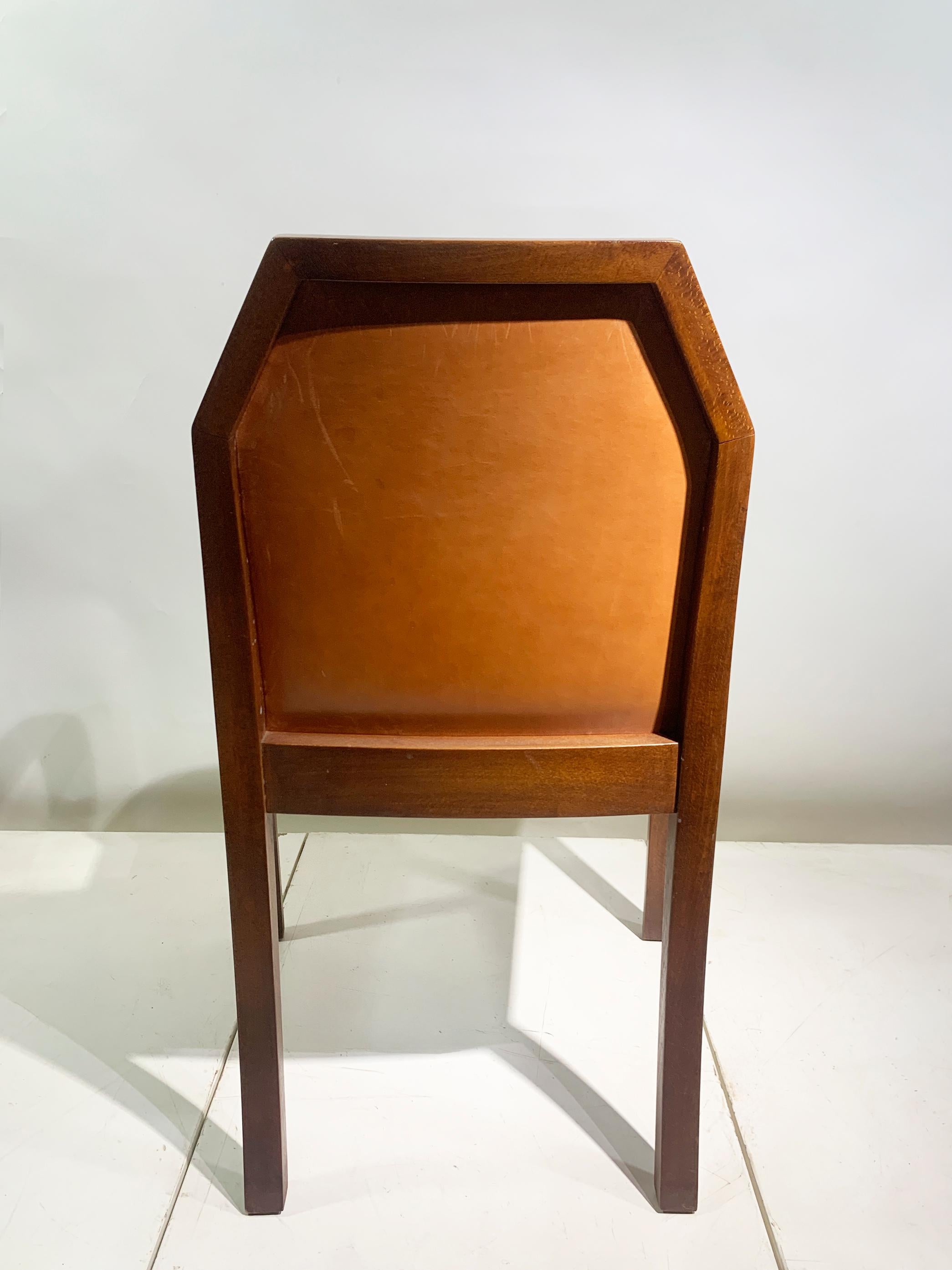 Paire de fauteuils bridge Art Déco, en cuir,  France, Circa 1930's en vente 6