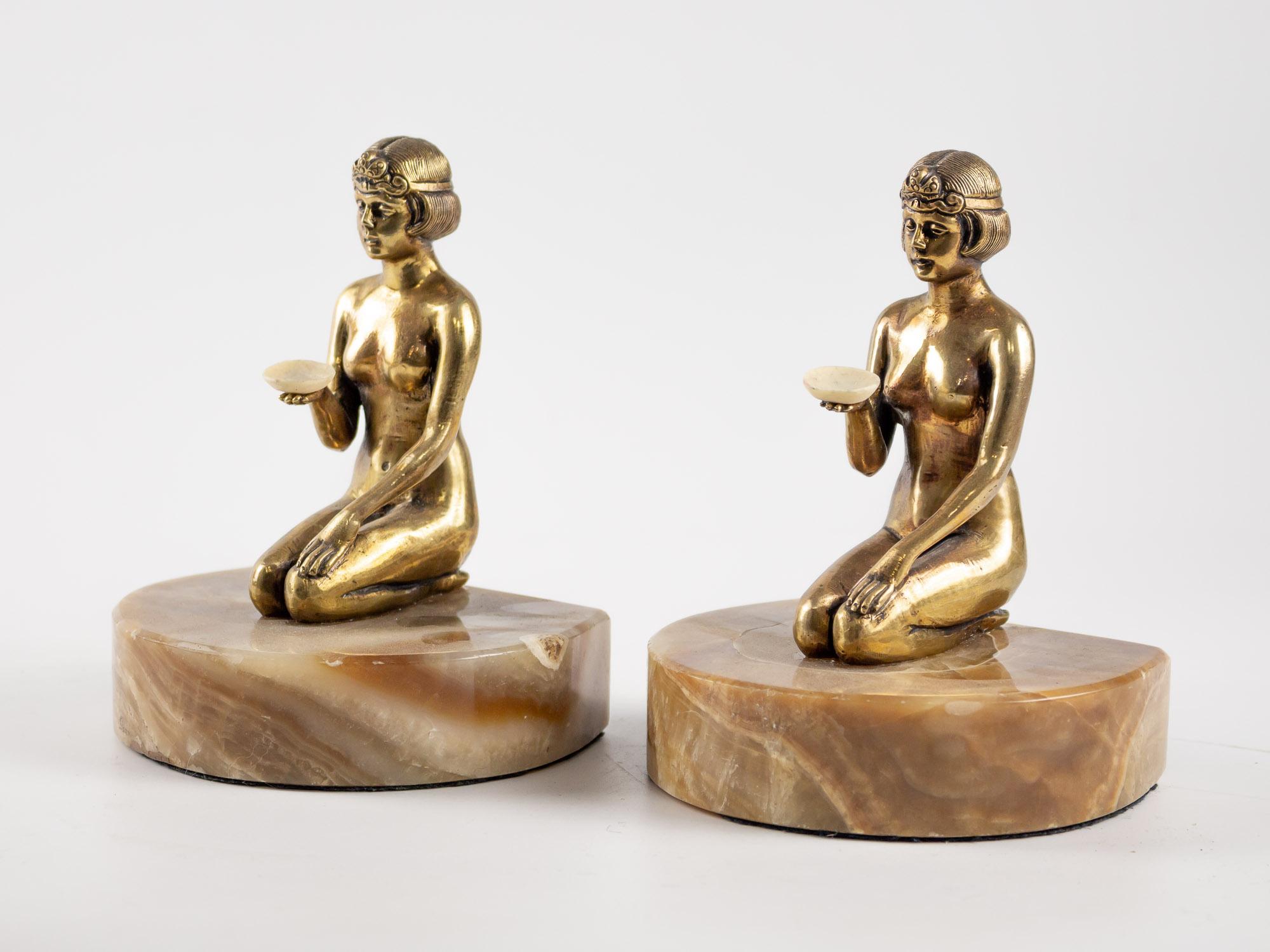 Pair of Art Deco Bronze Bookends by Godard In Good Condition In Madrid, ES