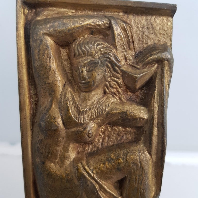 Pair of Art Deco Bronze Cabinet Handles For Sale at 1stDibs