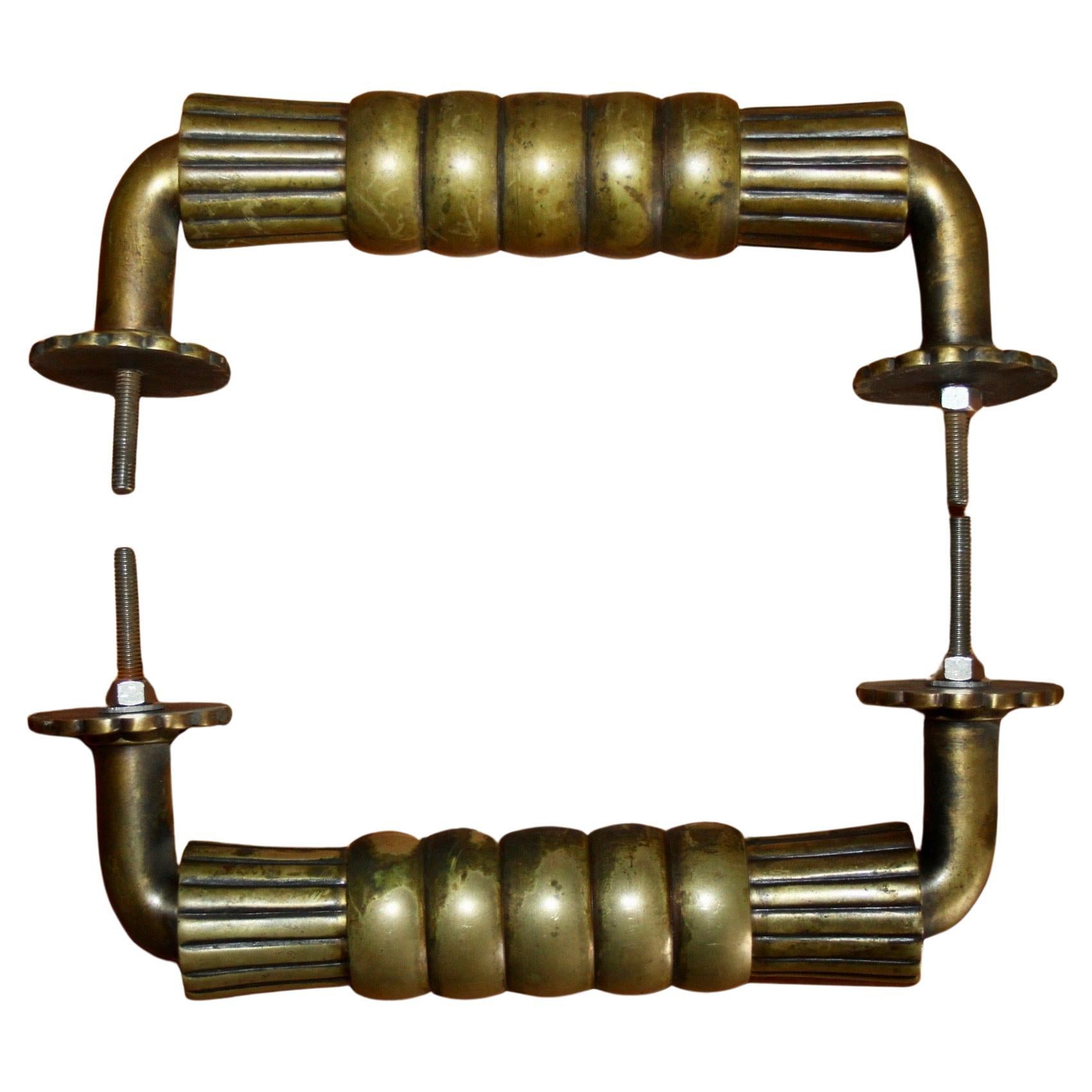 Paar Art-Déco-Türgriffe aus Bronze im Art-déco-Stil