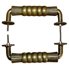 Pareja de picaportes de bronce Art Déco