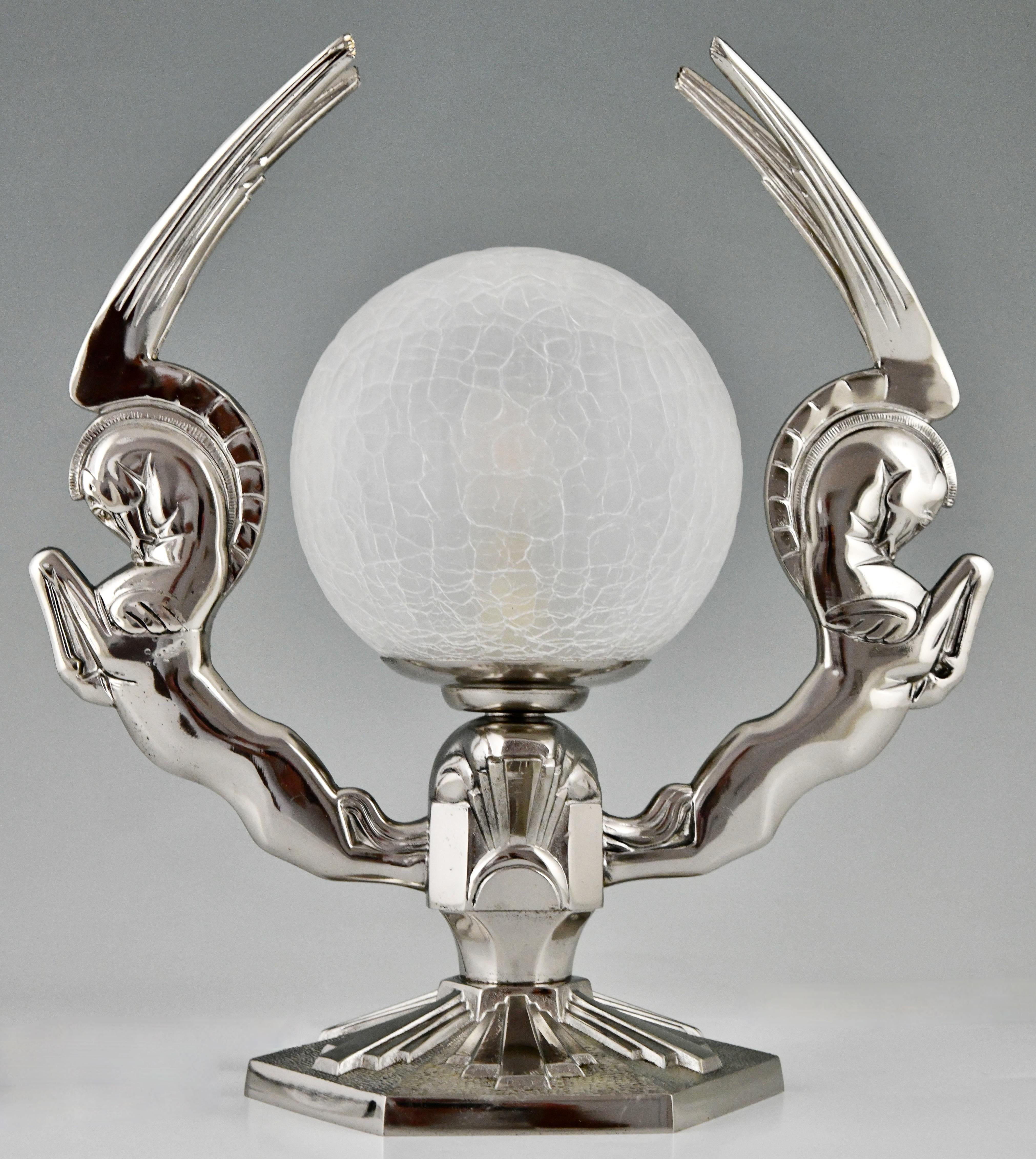 Bronze Pair of Art Deco bronze Pegasus lamps winged horses by Paris Star 1925 For Sale
