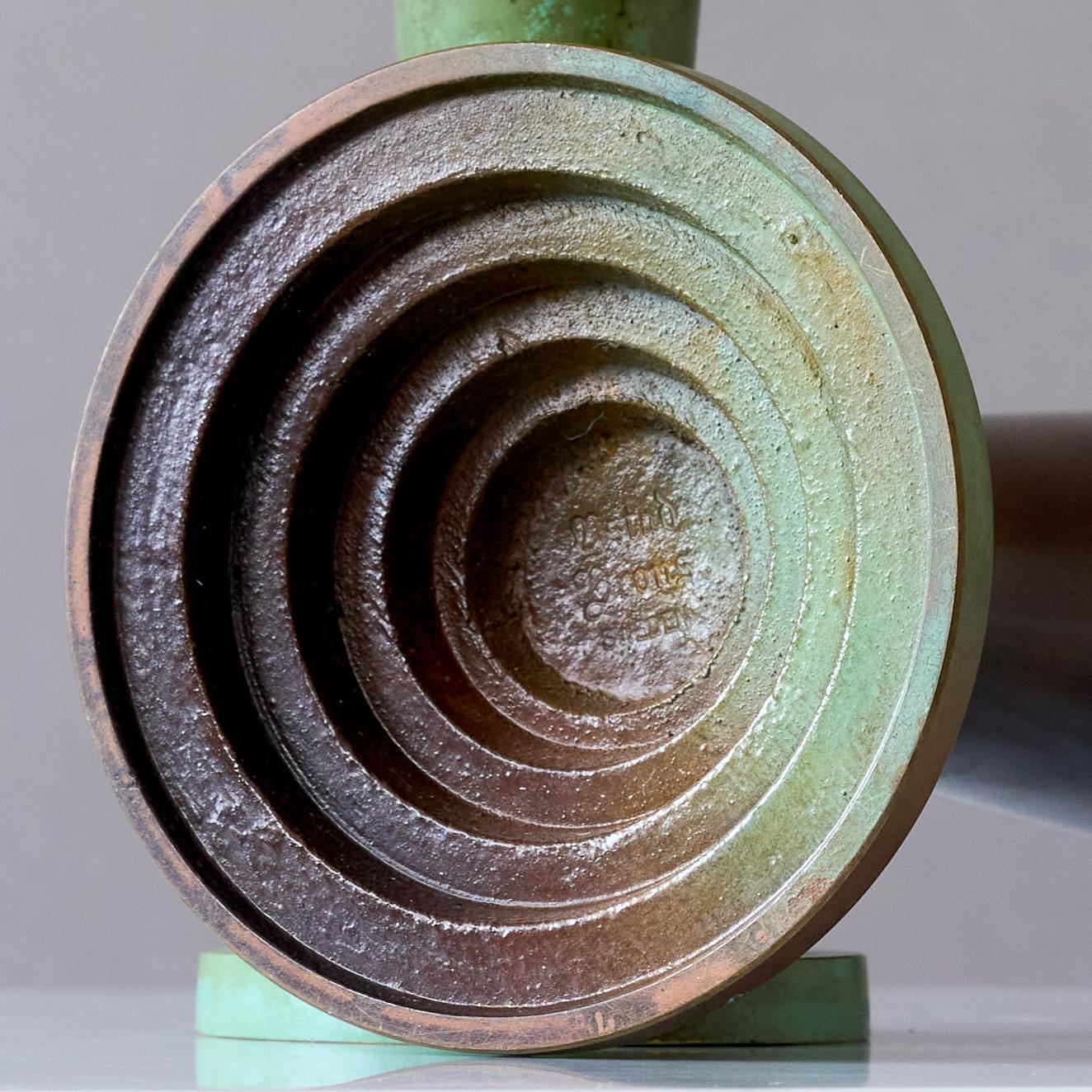 Coppia di vasi in bronzo Art Deco di Ystad Brons / Metall, Svezia, anni '30. in vendita 2