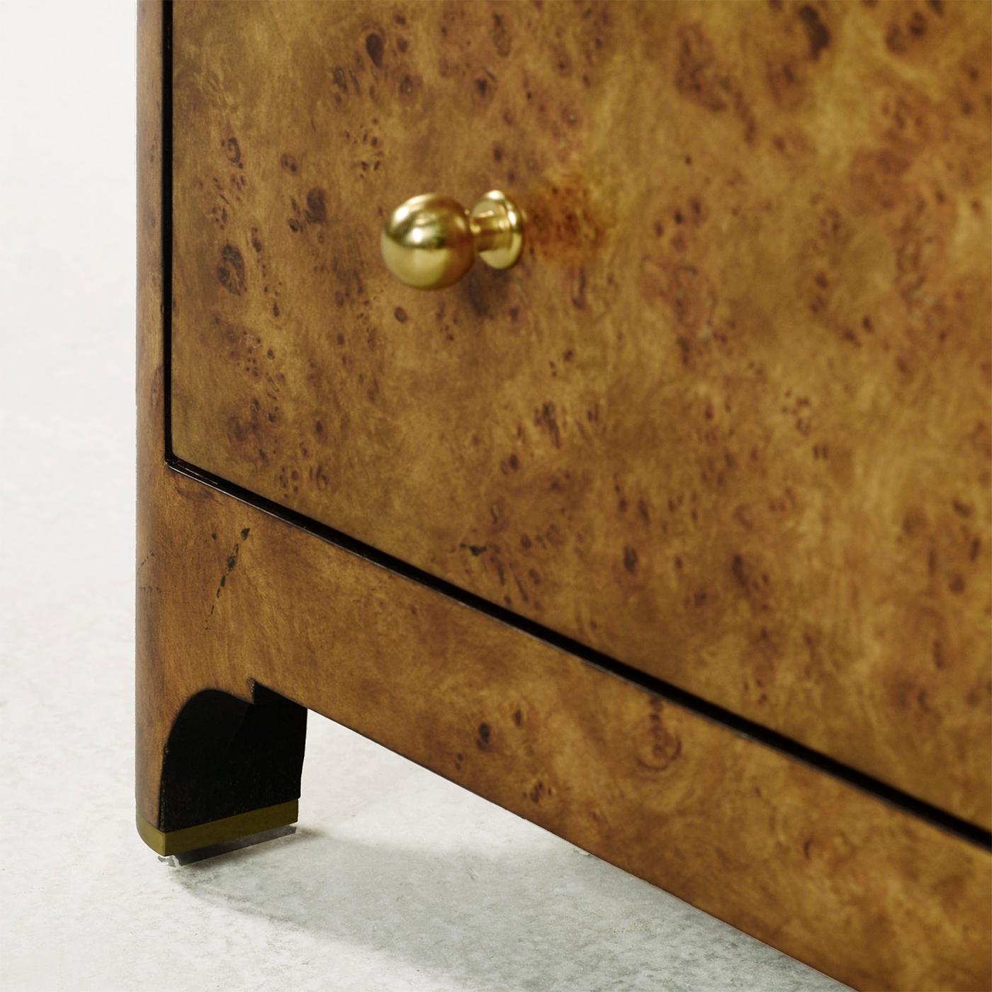 Pair of Art Deco Burl Nightstands For Sale 4