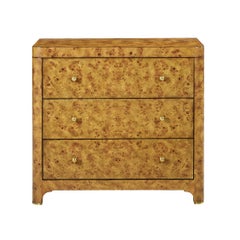 Pair of Art Deco Burl Nightstands