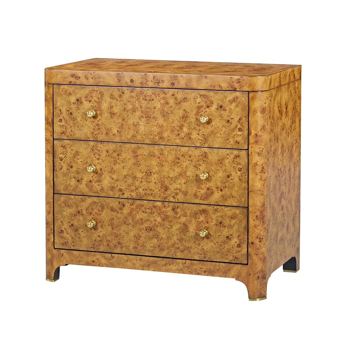 Pair of Art Deco Burl Nightstands In New Condition For Sale In Westwood, NJ