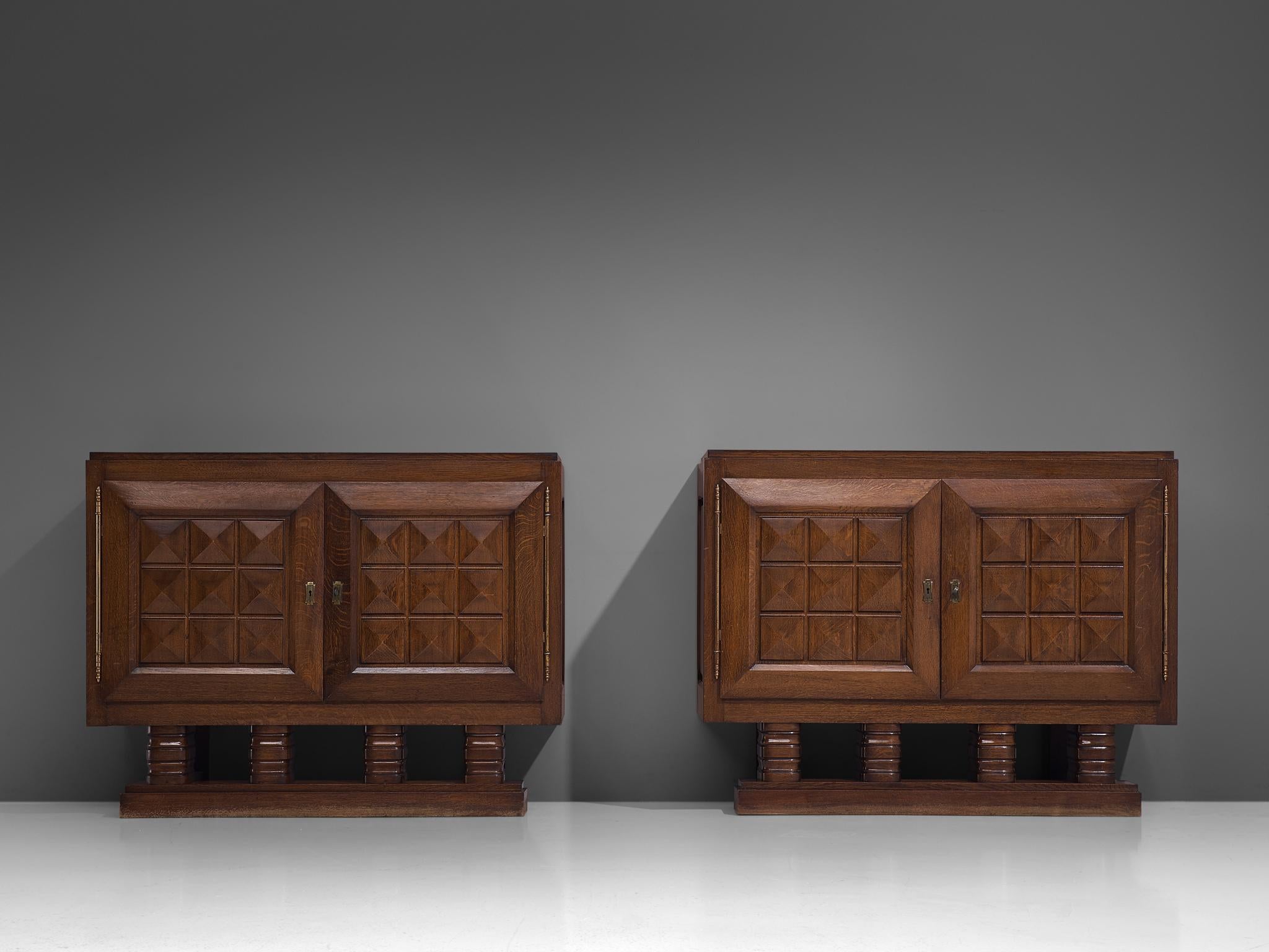 Pair of Art Deco Cabinets by Gaston Poisson In Good Condition In Waalwijk, NL
