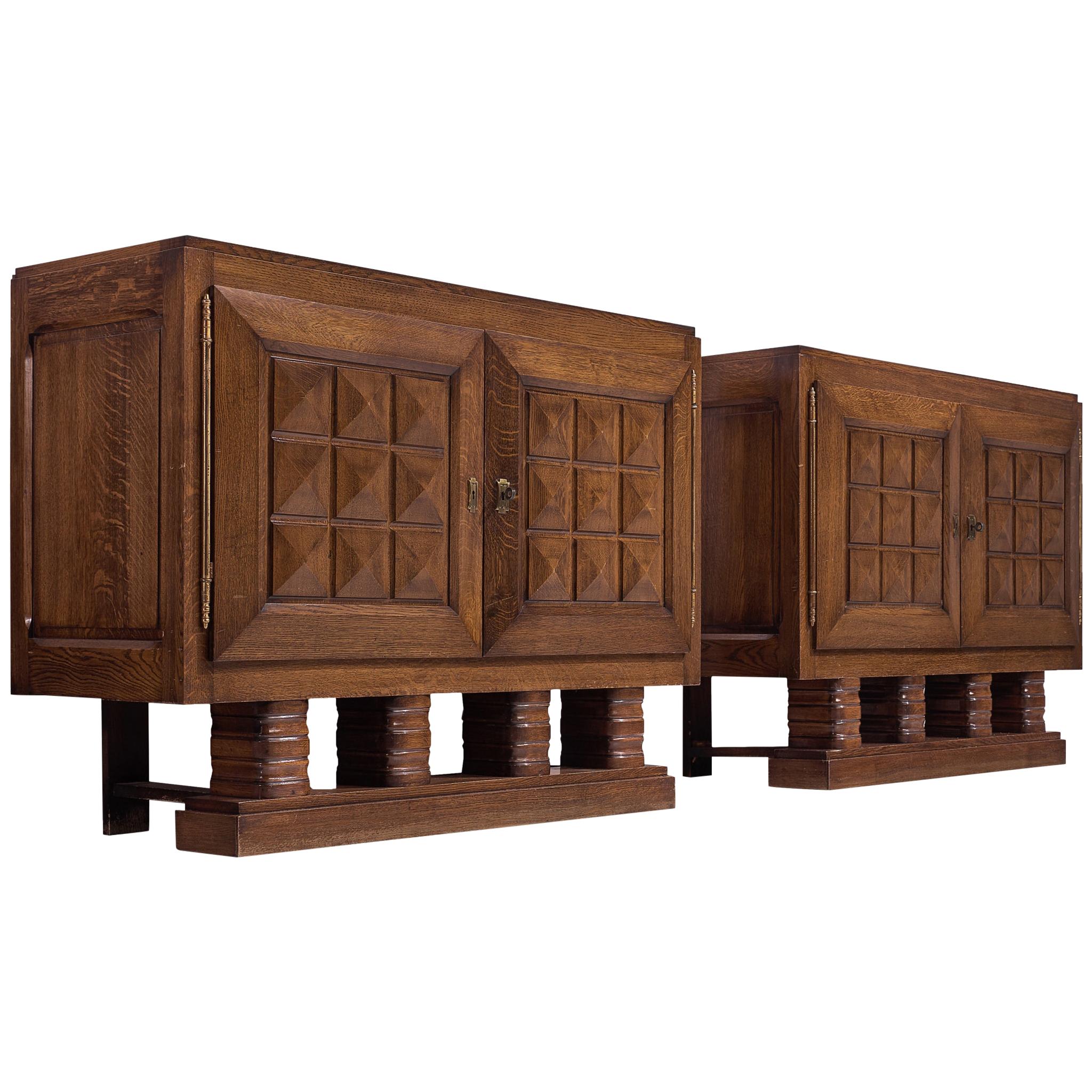 Pair of Art Deco Cabinets by Gaston Poisson