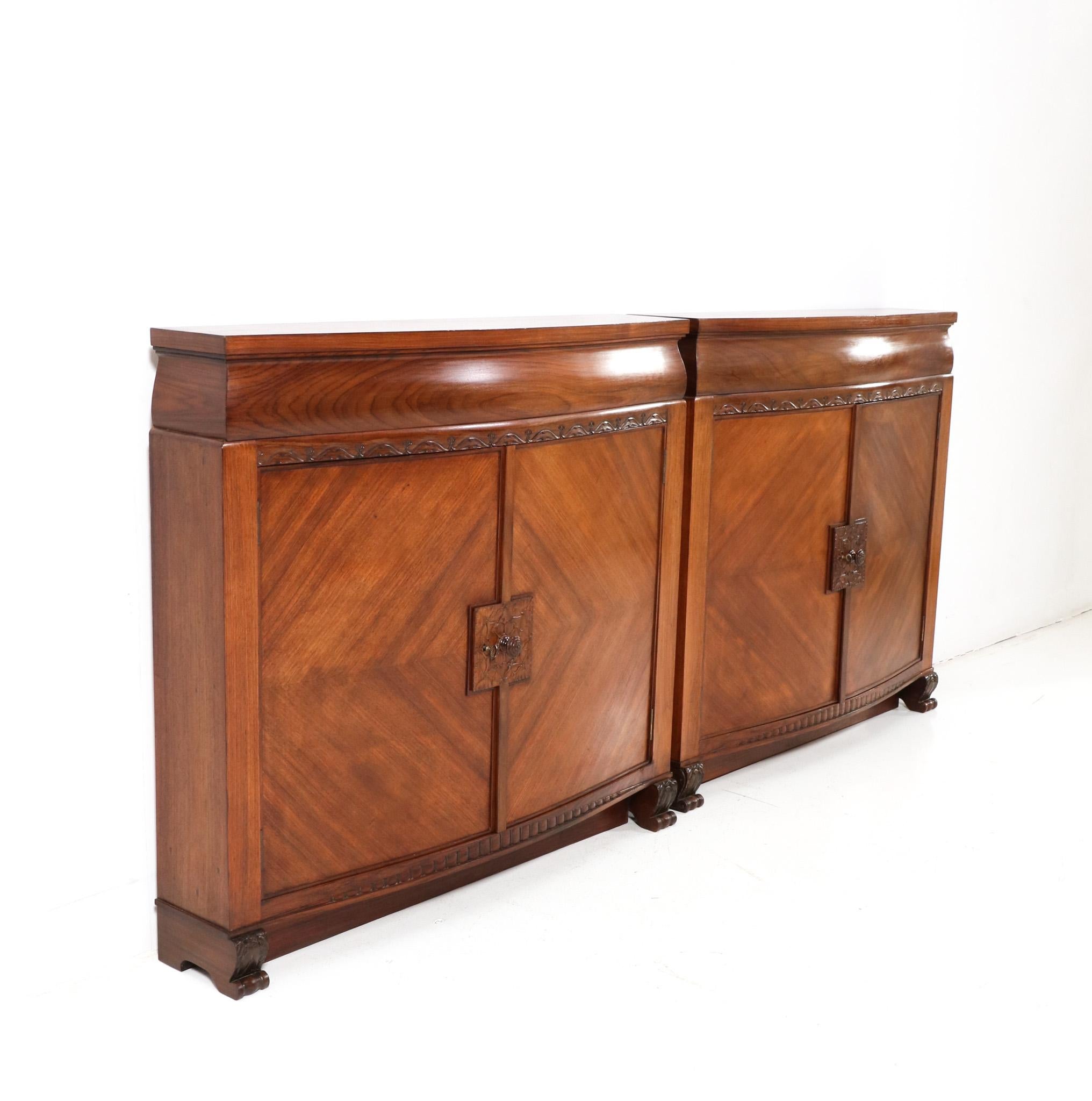 Early 20th Century Pair of Art Deco Cabinets by Napoleon Le Grand for 't Modelhuis N. Legrand For Sale
