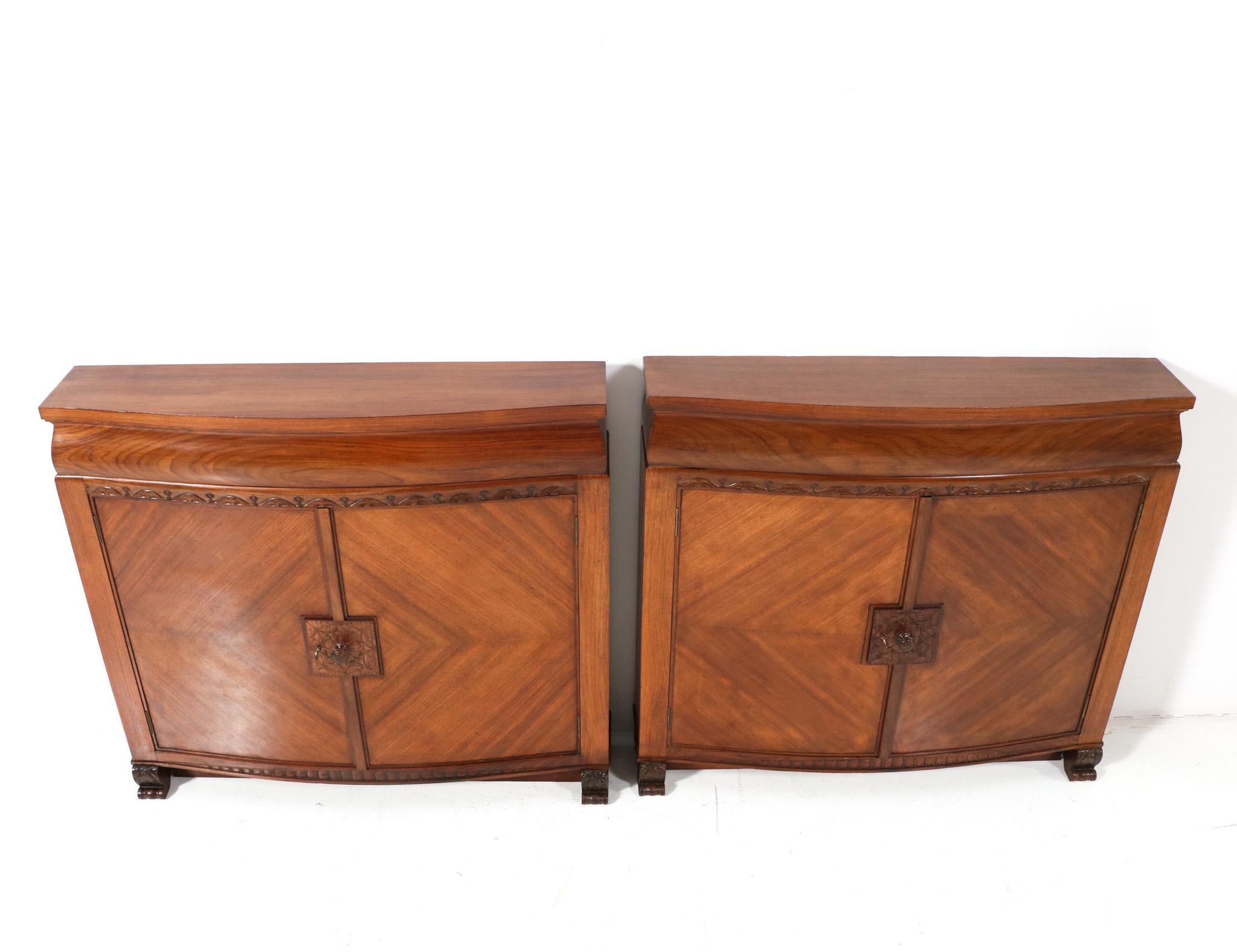 Padouk Pair of Art Deco Cabinets by Napoleon Le Grand for 't Modelhuis N. Legrand For Sale